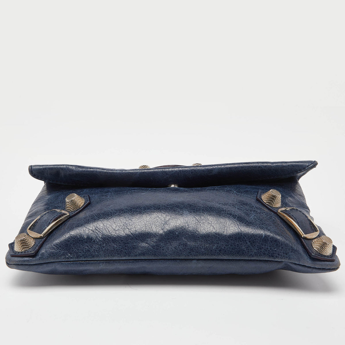 balenciaga Blue Leather Giant 21 Envelope Clutch