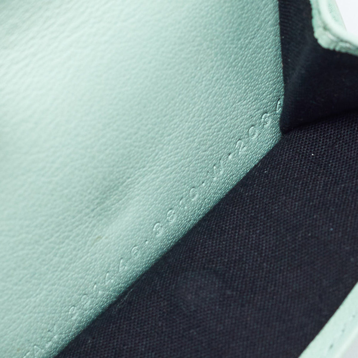 balenciaga Mint Green Leather Mini Papier Wallet