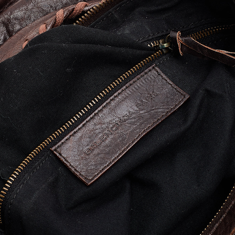balenciaga Brown Leather RH Day Bag