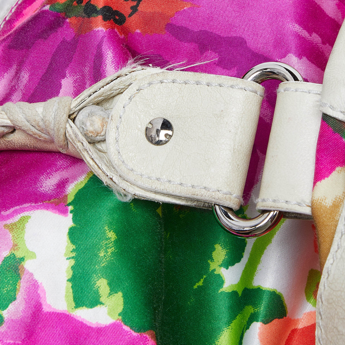 balenciaga Multicolor Printed Nylon and Leather GSH Brief Bag