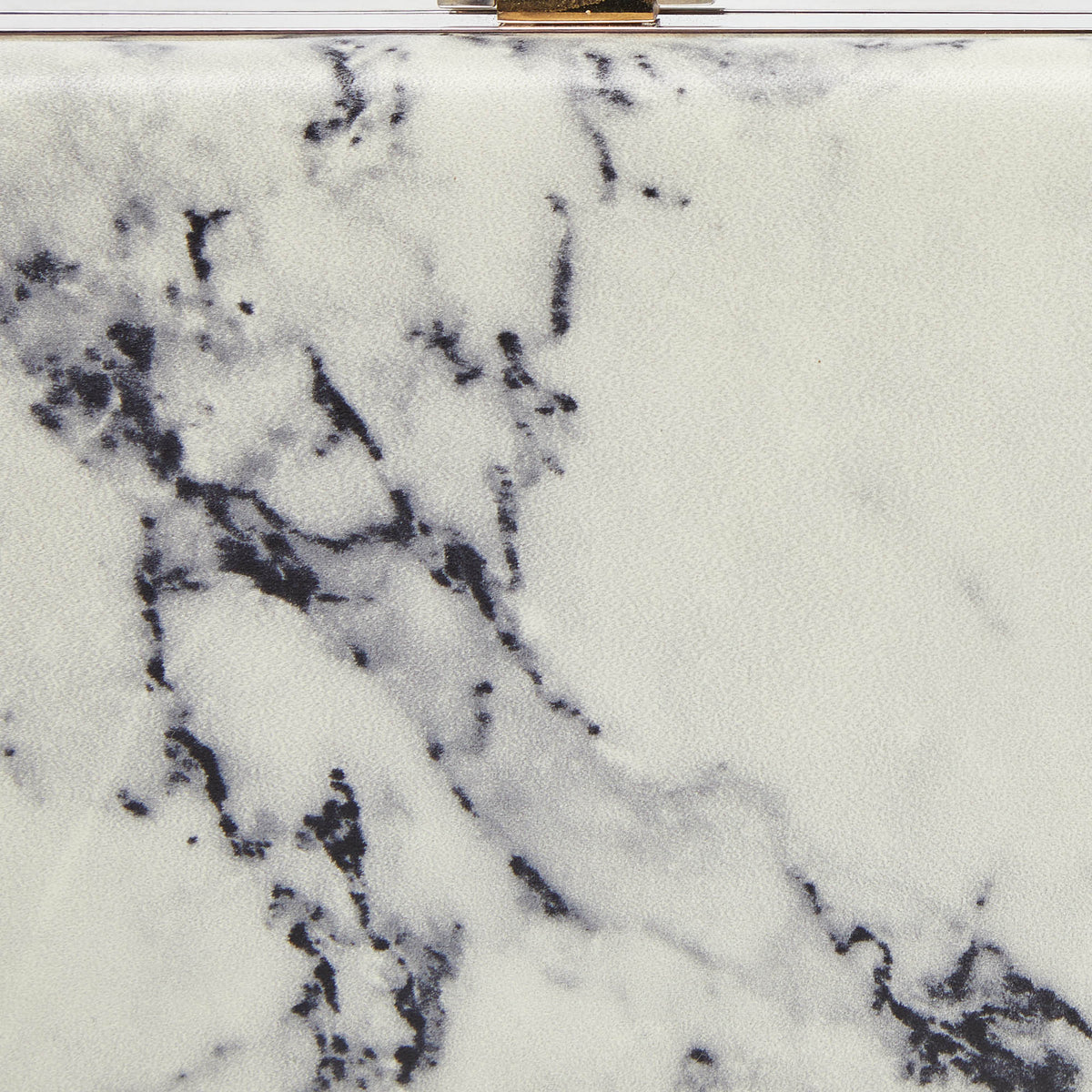 balenciaga Off White/Black Marble Leather Le Dix Minaudiere Box Clutch