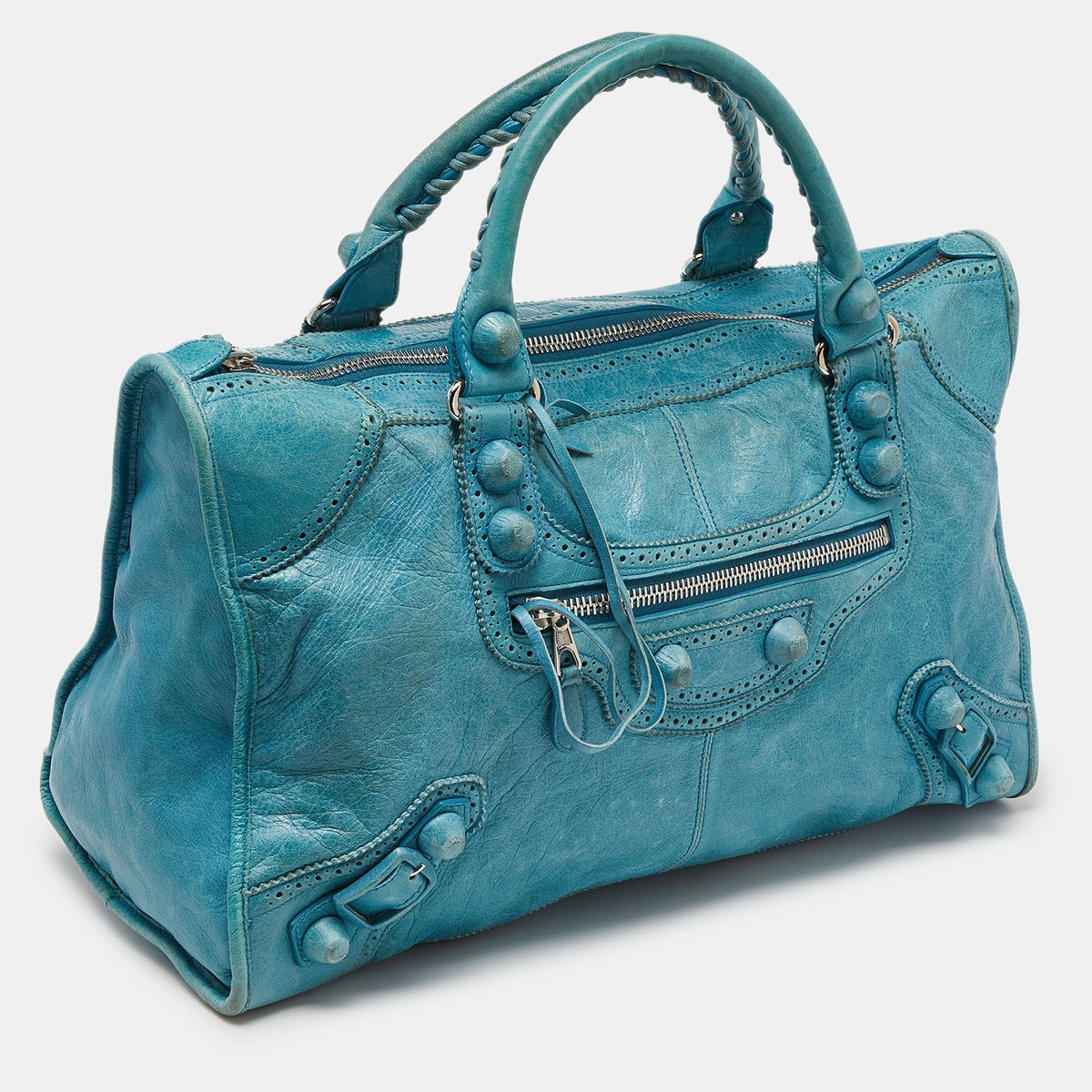 balenciaga Cyclade Leather Brogues Work Tote