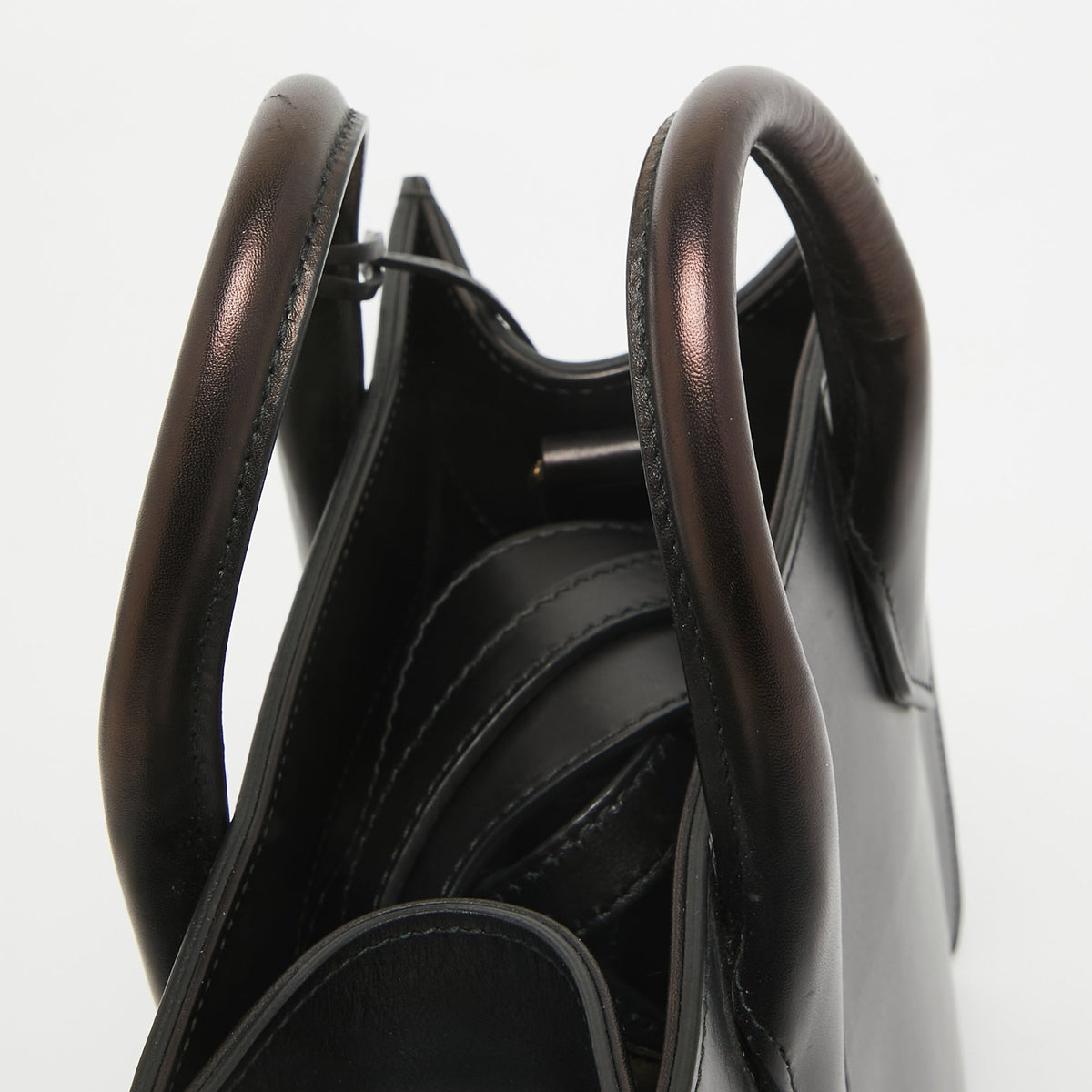 balenciaga Black Leather Mini All Afternoon Tote