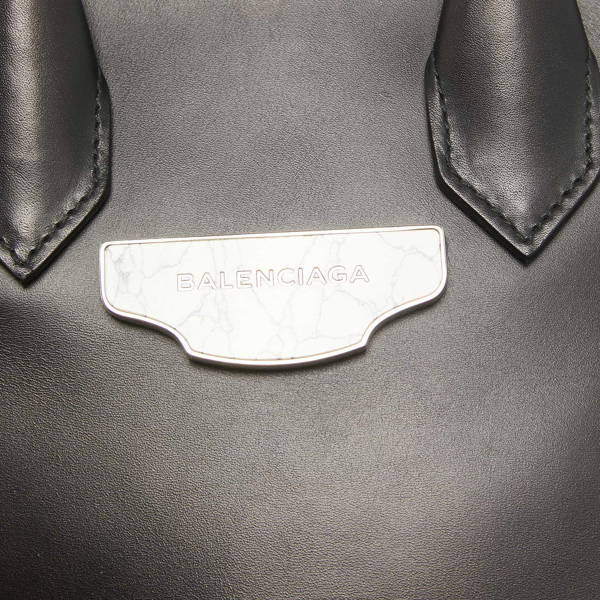 balenciaga Black Leather Mini All Afternoon Tote