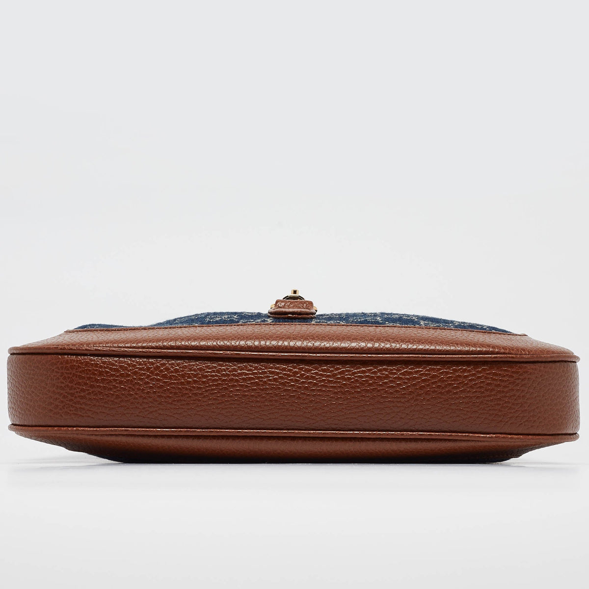 GUCCI Blue/Brown GG Denim and Leather Small Jackie 1961 Hobo