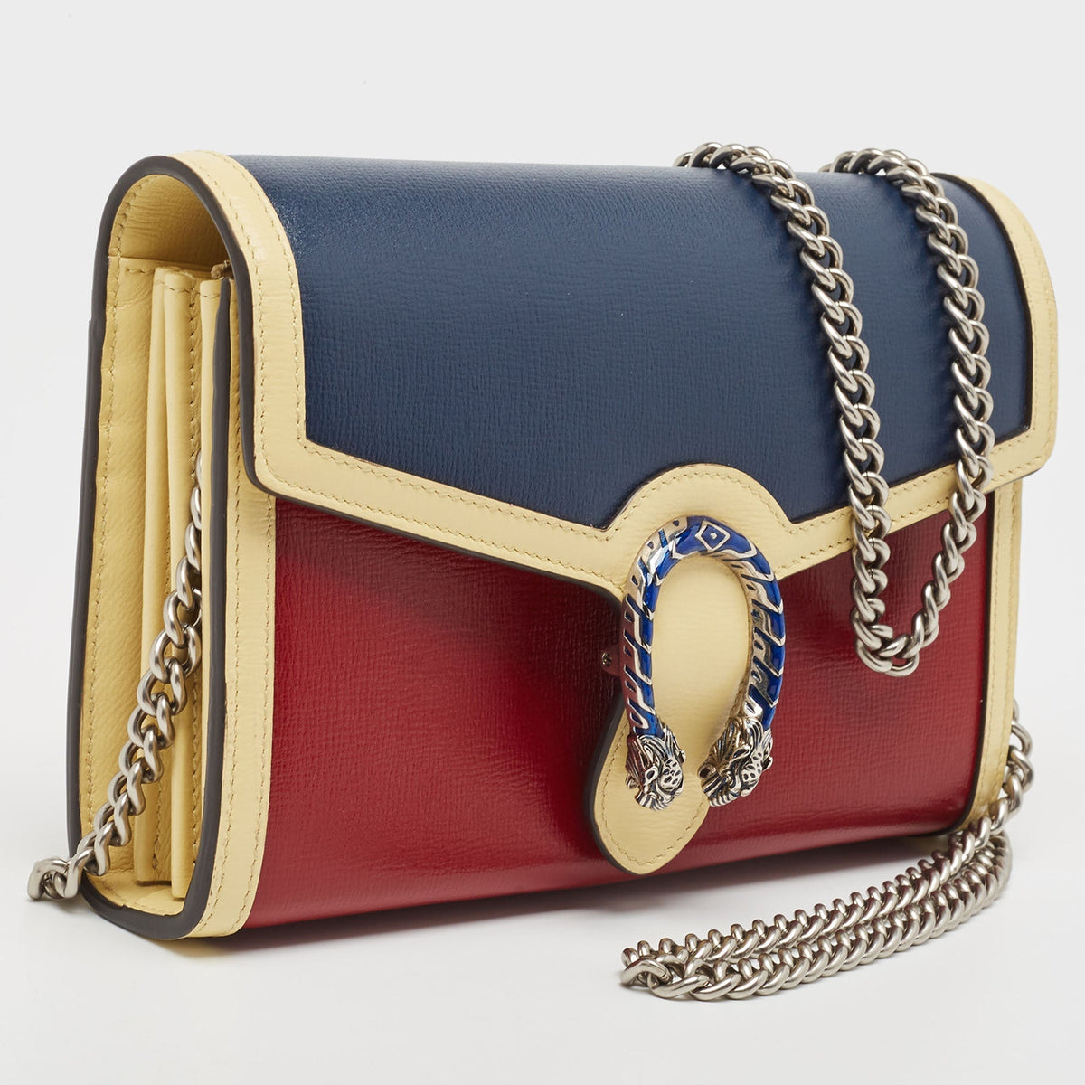 GUCCI Tri Color Leather Mini Dionysus Shoulder Bag