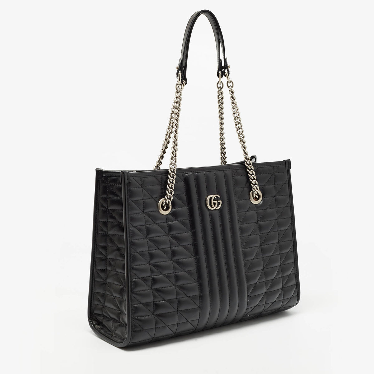 GUCCI Multi Matelasse Leather GG Marmont Chain Tote