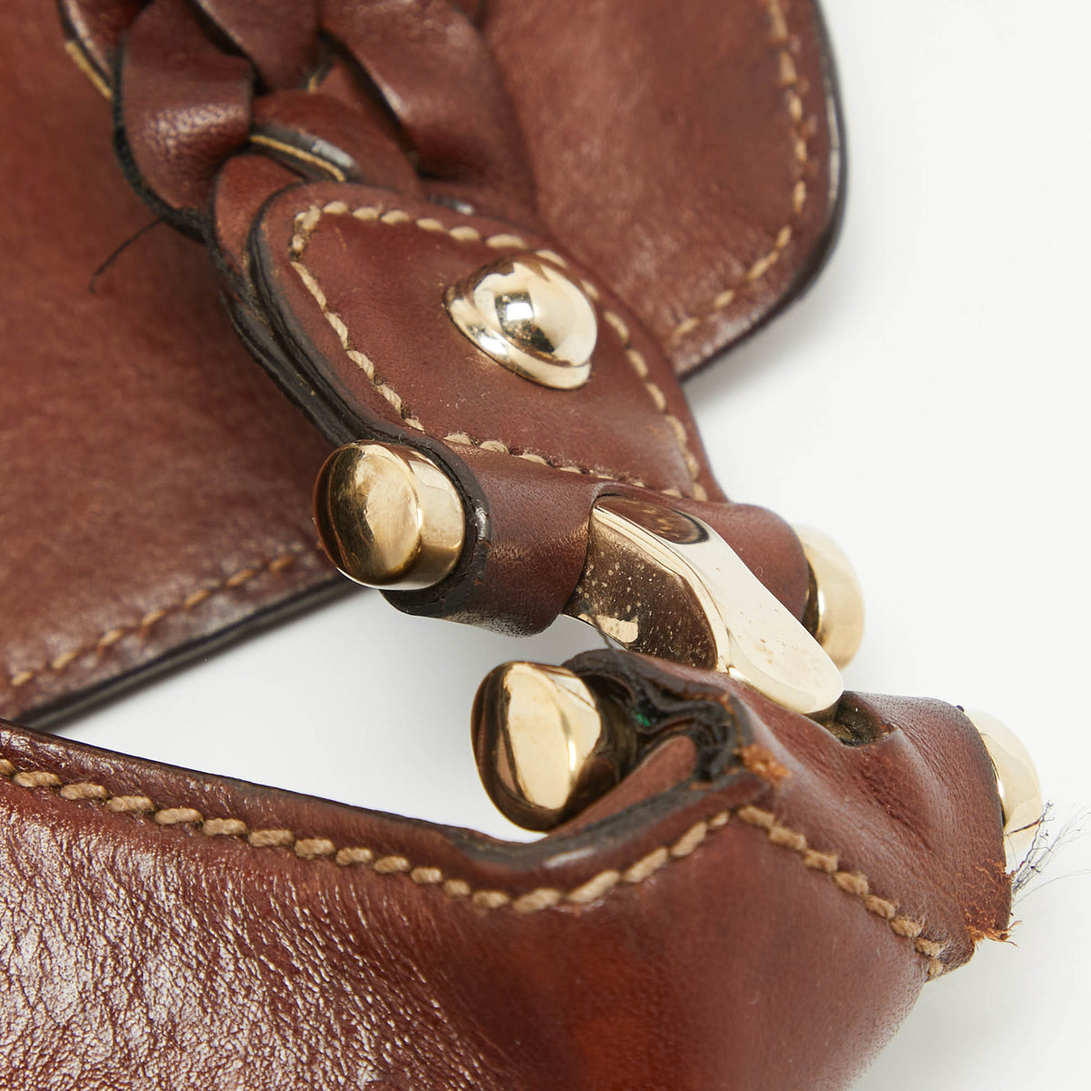 GUCCI Brown/Beige GG Canvas and Leather Horsebit Flap Hobo
