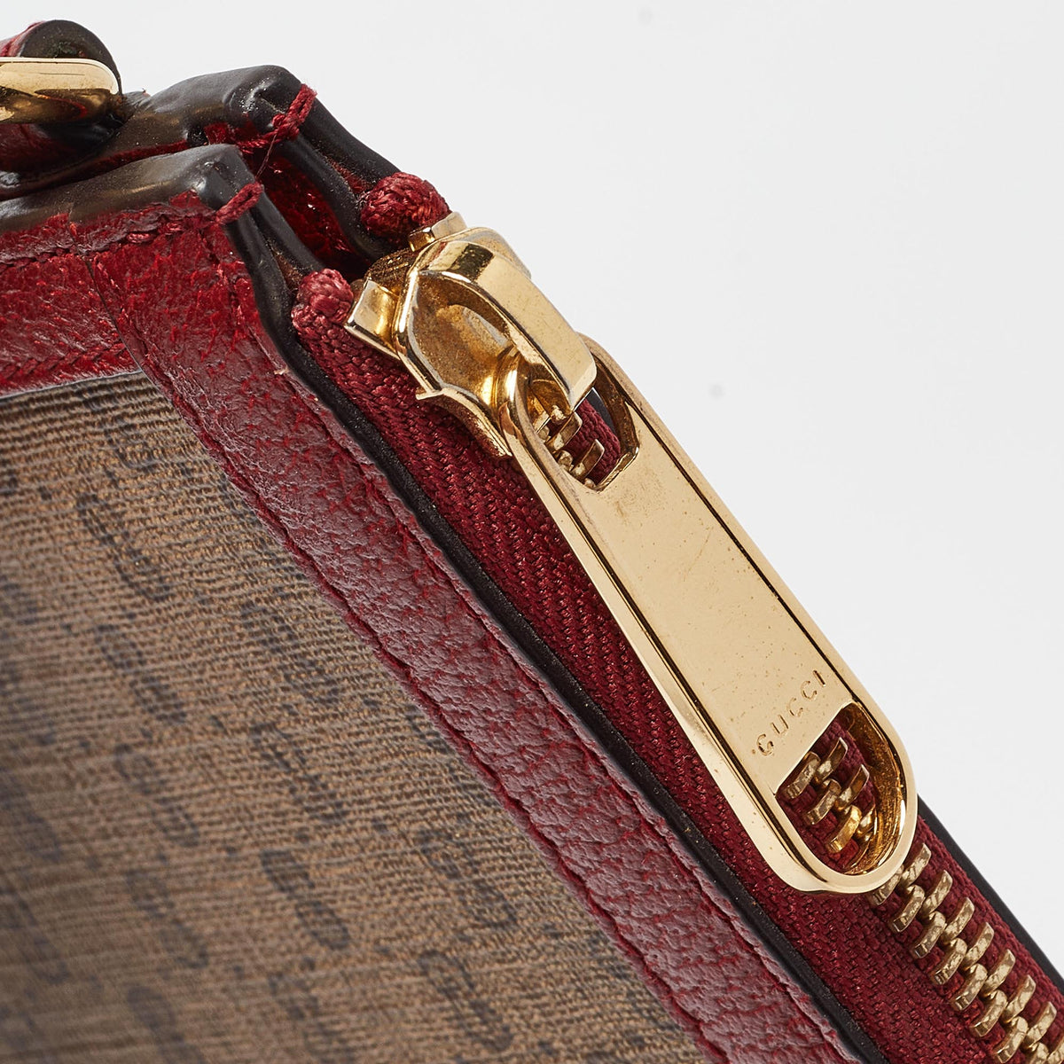 GUCCI x Doraemon Red/Beige Mini GG Supreme and Doraemon Canvas Pouch