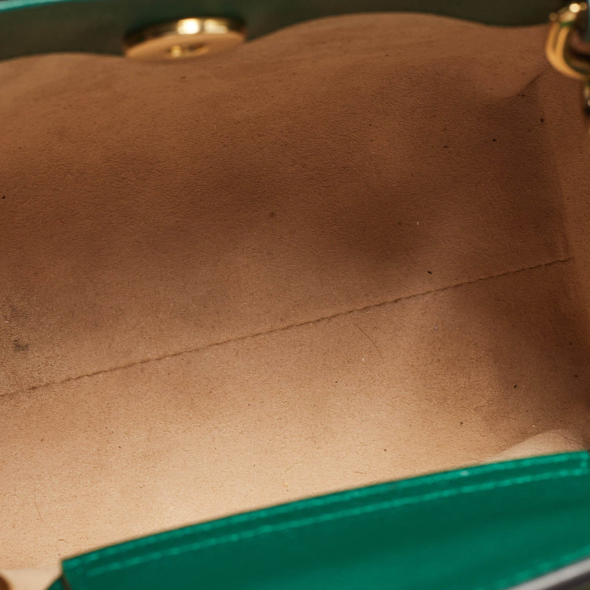 GUCCI Green Leather Mini Diana Tote