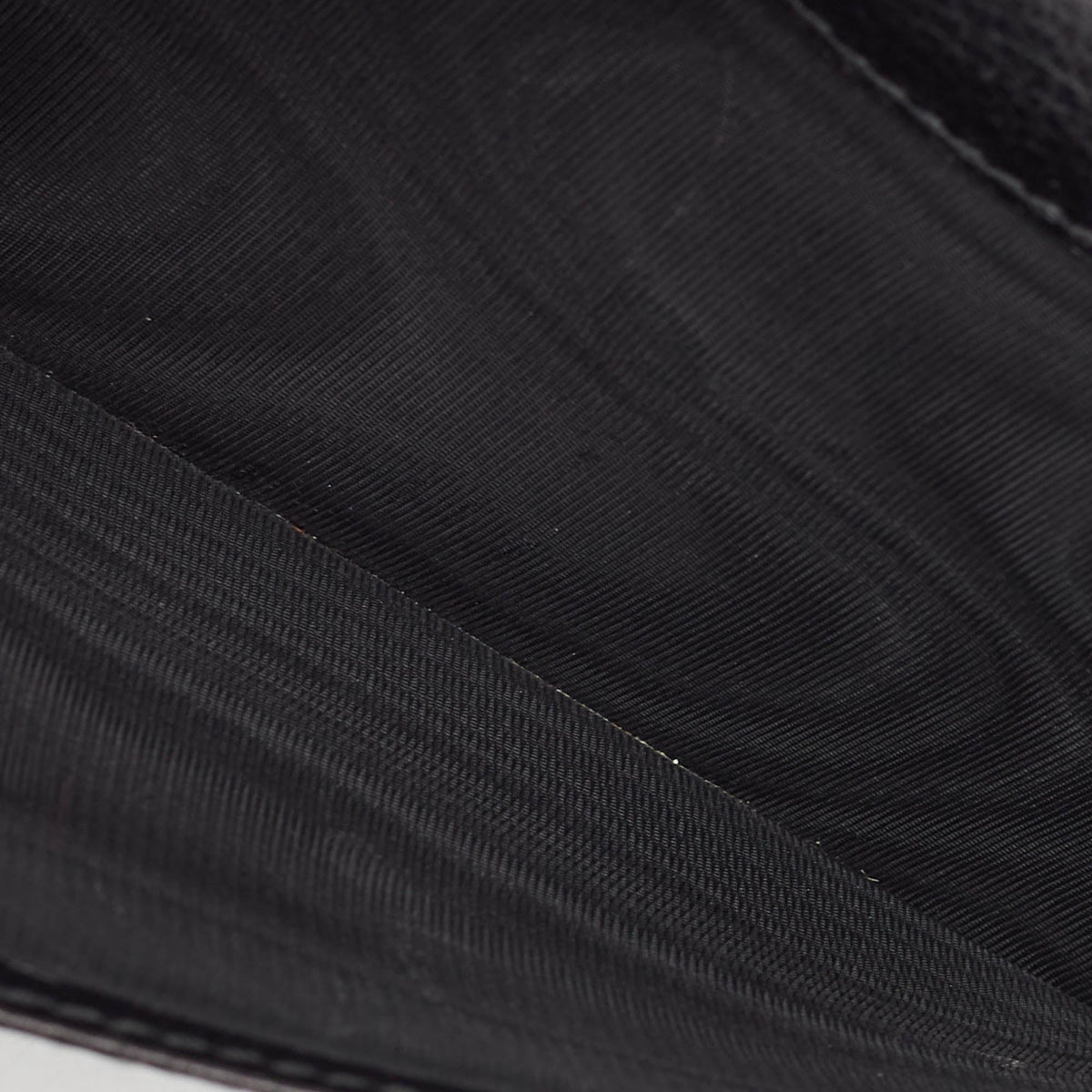 GUCCI Black ssima Leather Continental Wallet