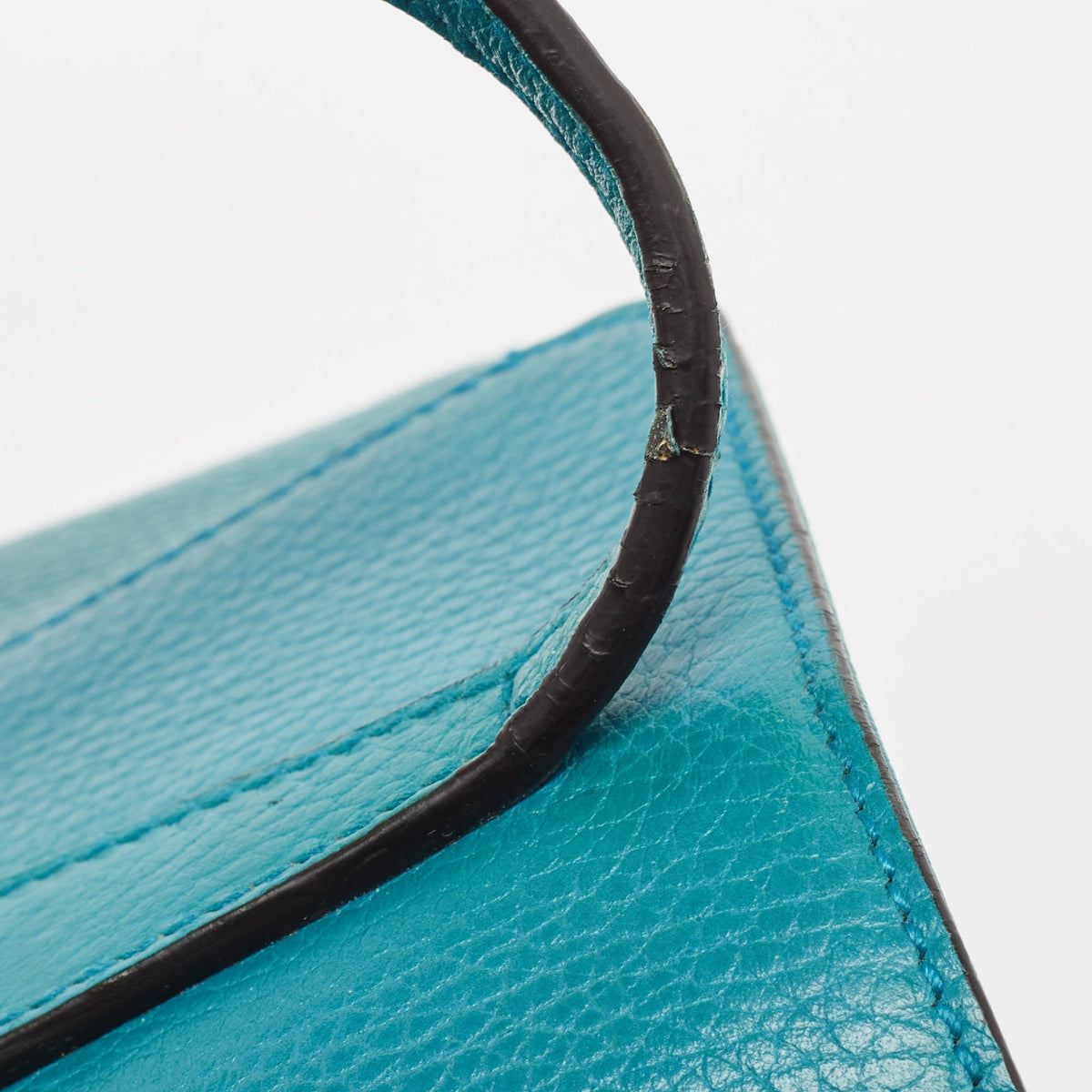 GUCCI Green Pebbled Leather Small Swing Tote