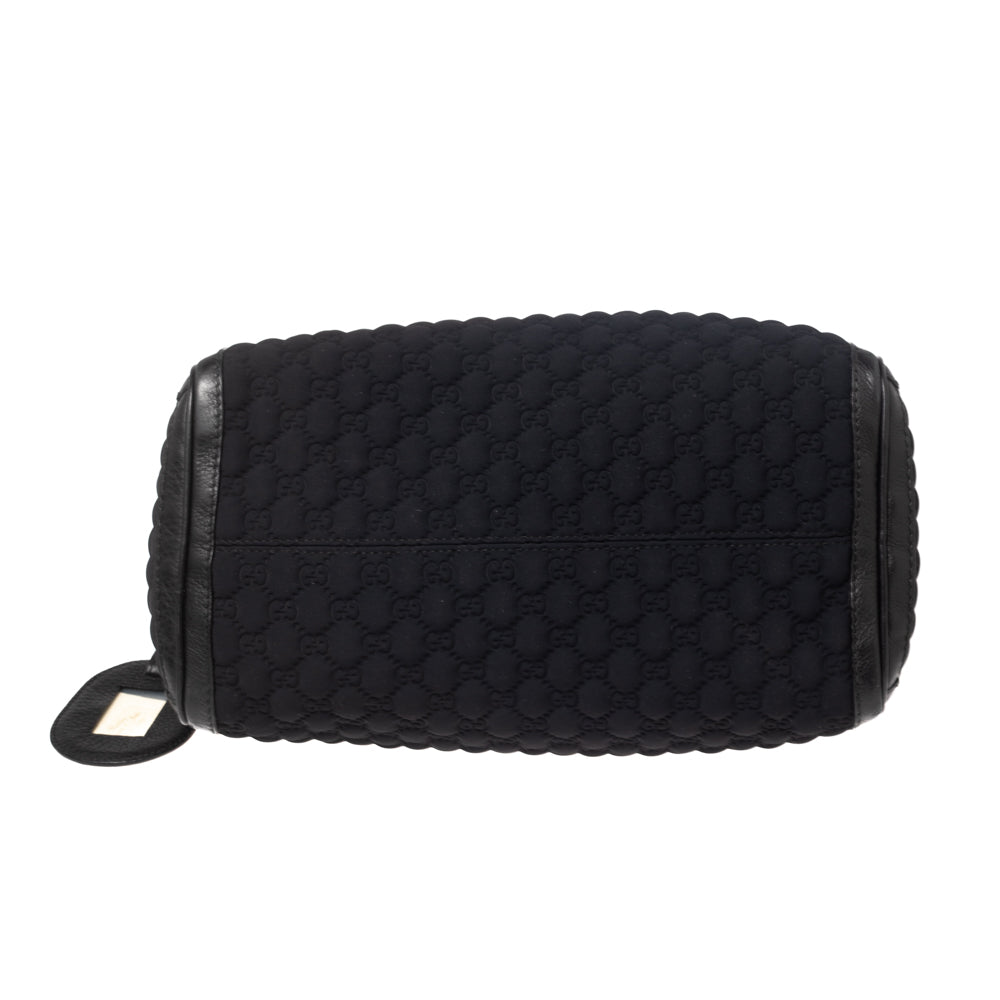 Gucci Black GG Neoprene and Leather Medium Joy Boston Bag
