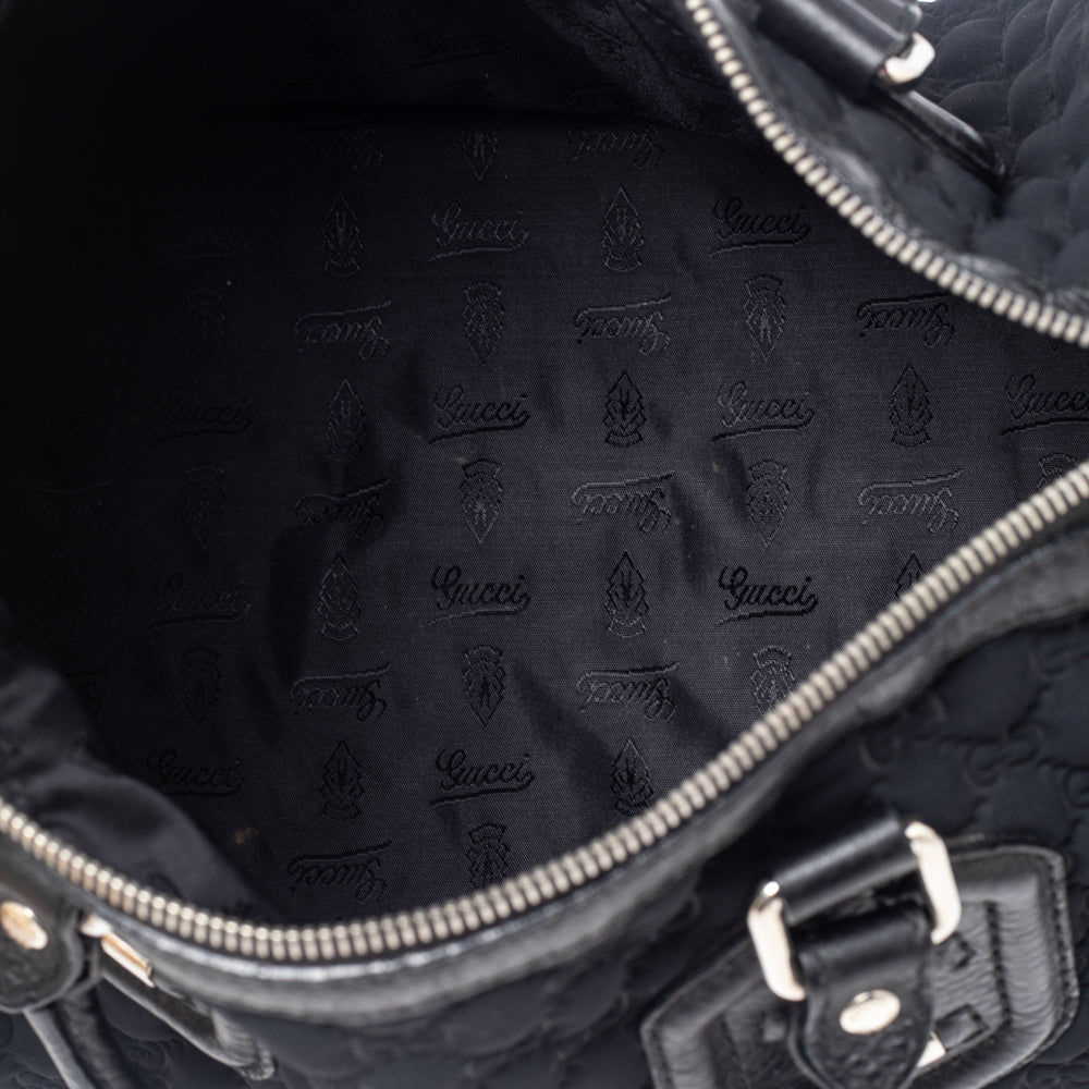 Gucci Black GG Neoprene and Leather Medium Joy Boston Bag