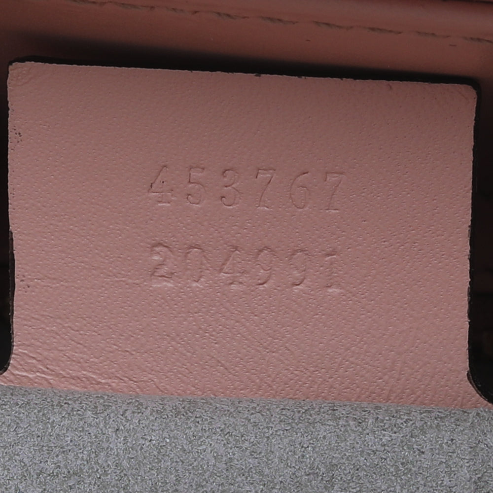 Gucci Light Pink Leather Small Nymphaea Bamboo Tote