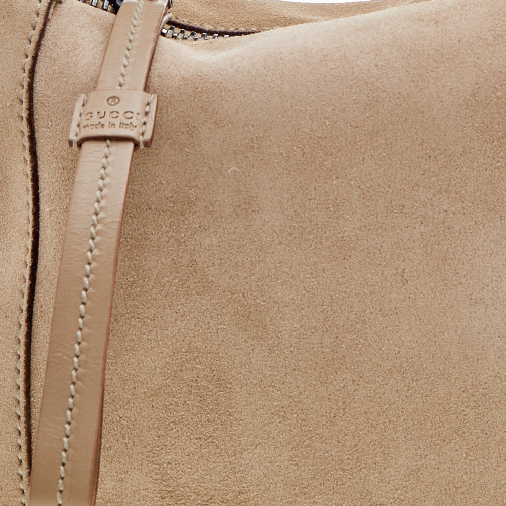 Gucci Beige Suede and Leather Hobo