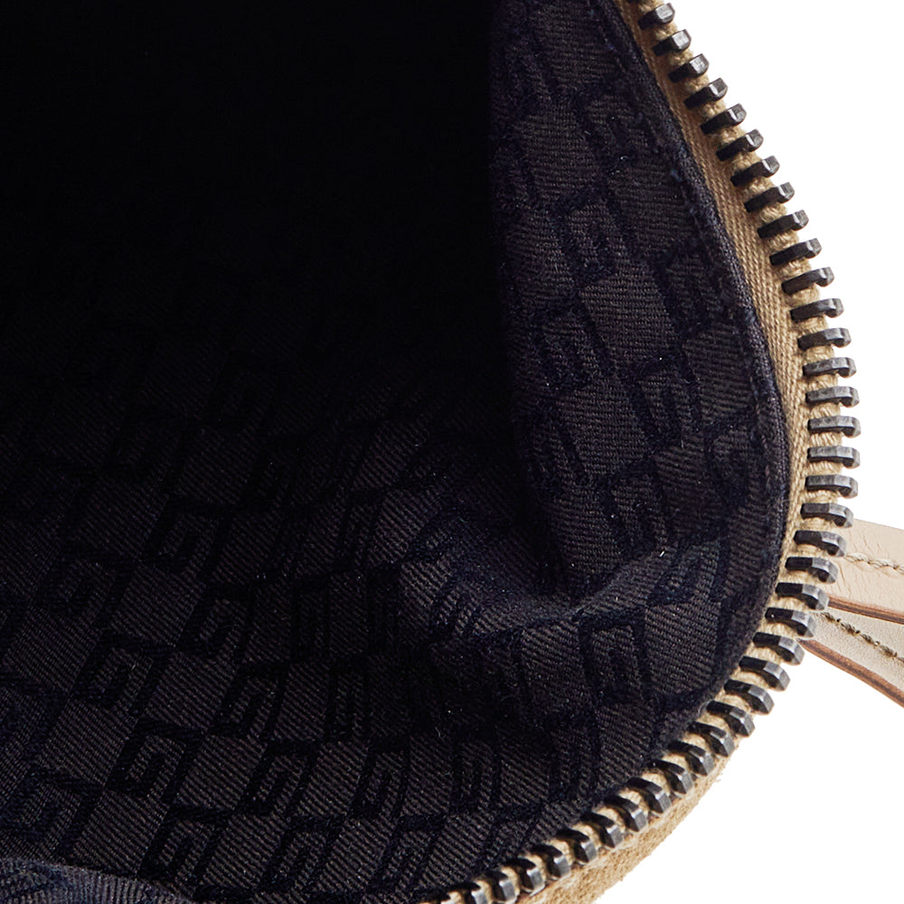 Gucci Beige Suede and Leather Hobo