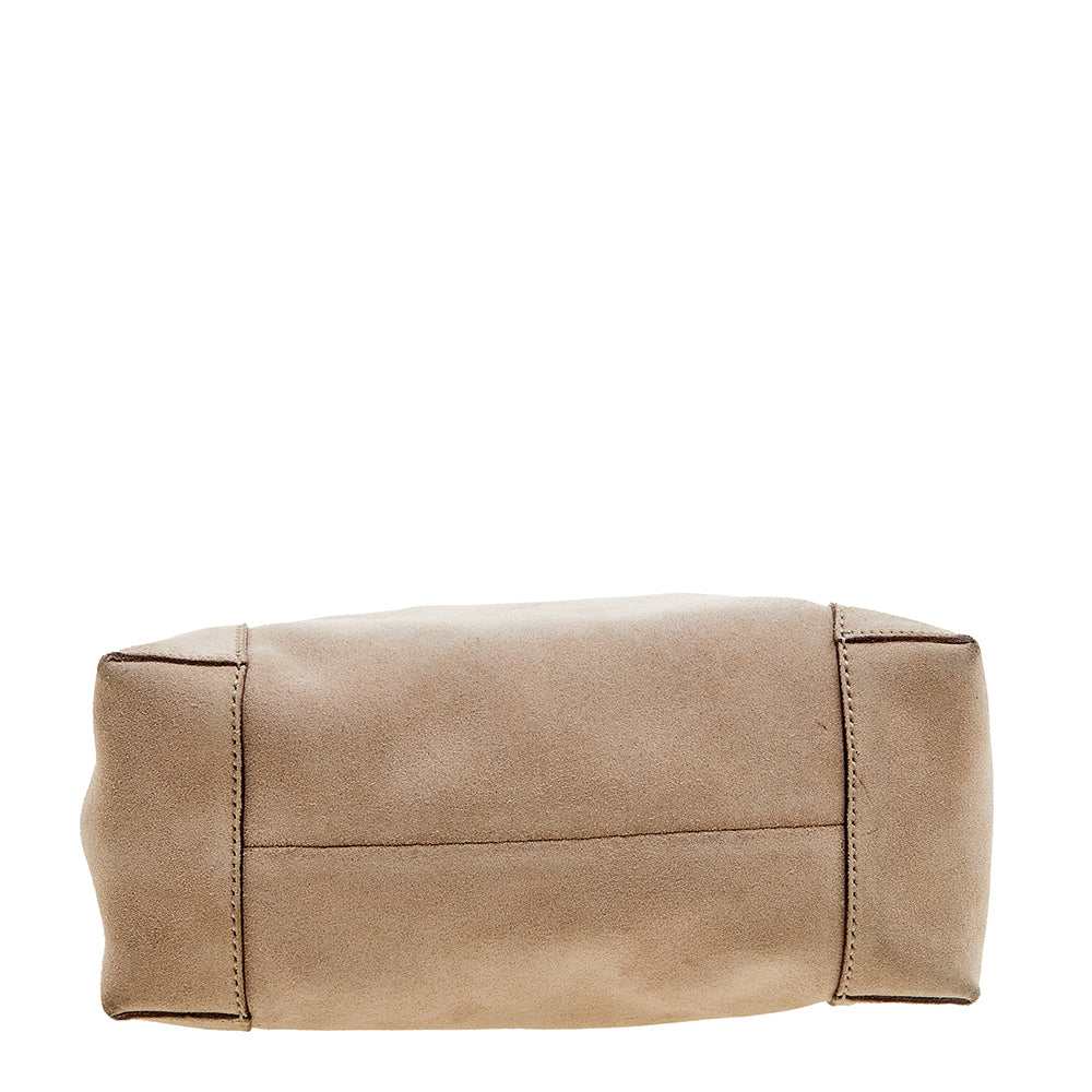 Gucci Beige Suede and Leather Hobo