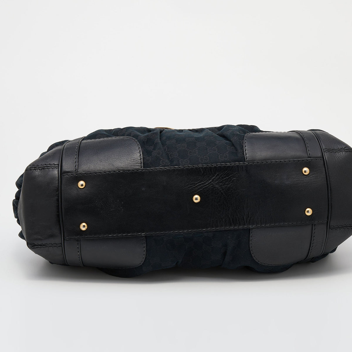 Gucci Black GG Canvas And Leather Large Queen Tote