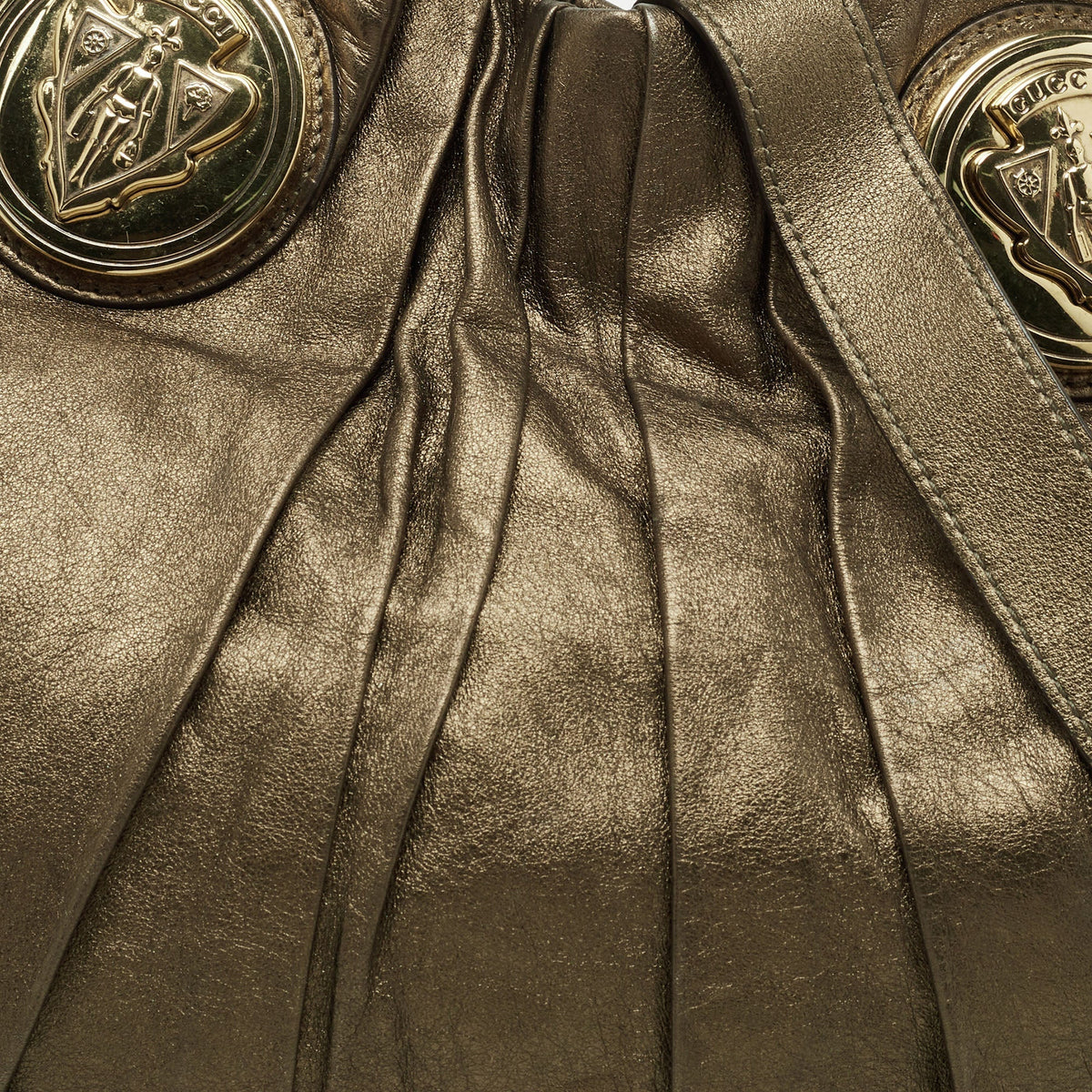 Gucci Olive Green Leather Small Hysteria Hobo