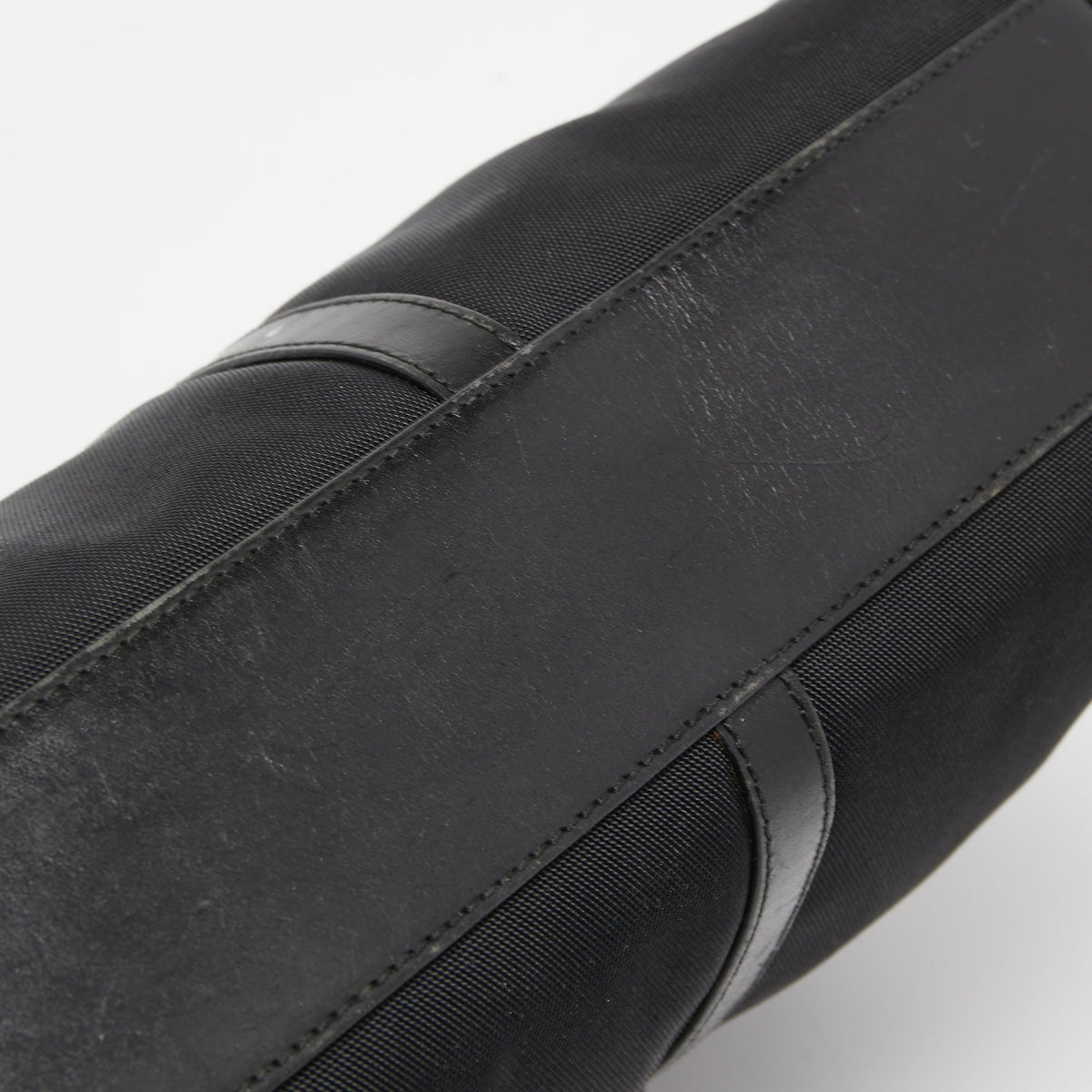 GUCCI Black Nylon and Leather Jackie O Tote