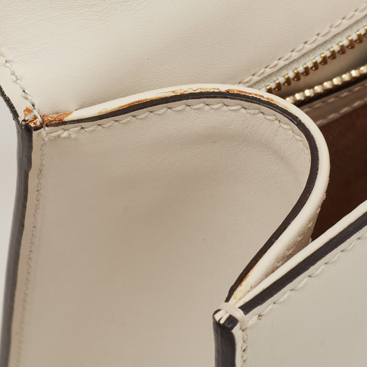 GUCCI Off White Leather Small Web Sylvie Shoulder Bag