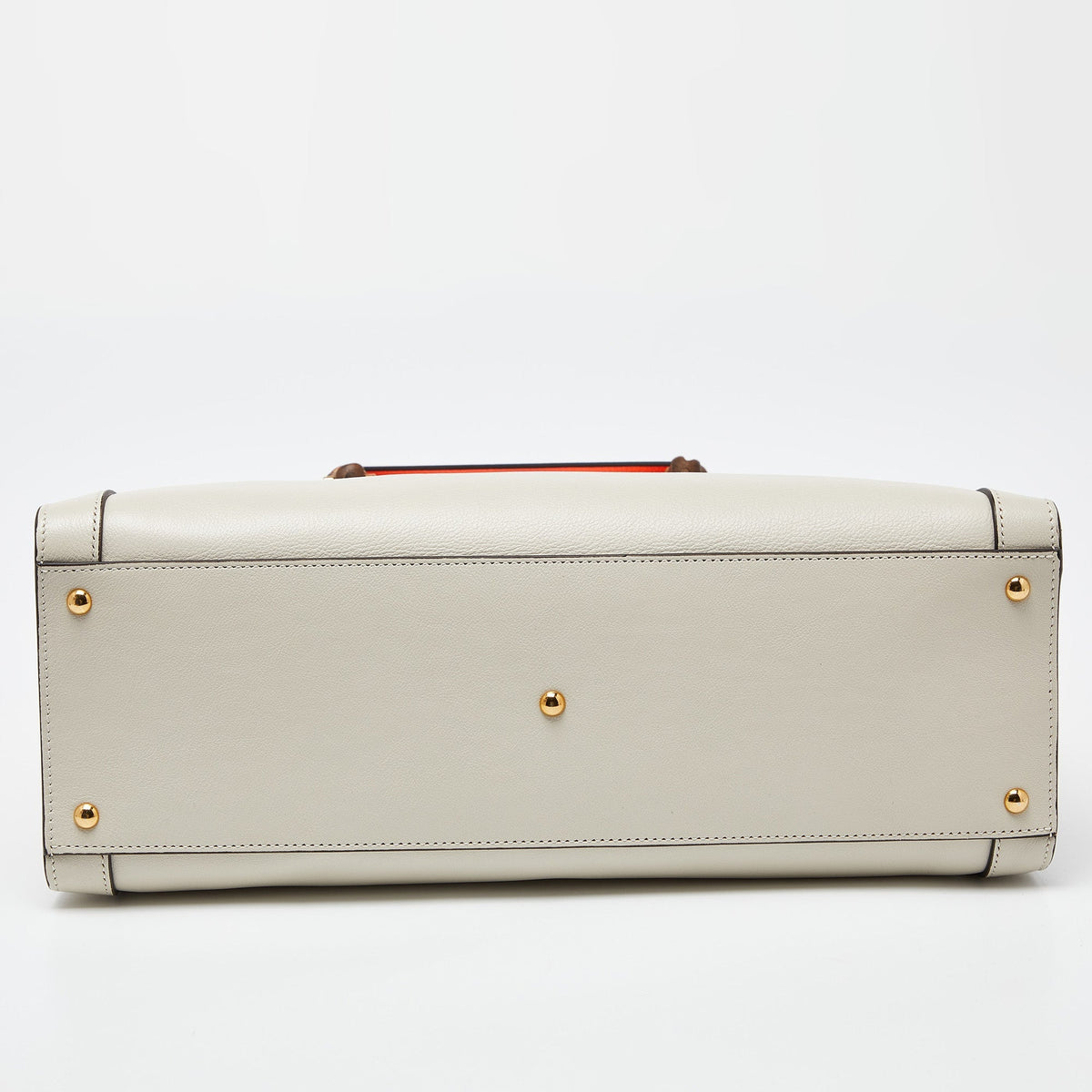GUCCI Off White Leather Medium Diana Tote