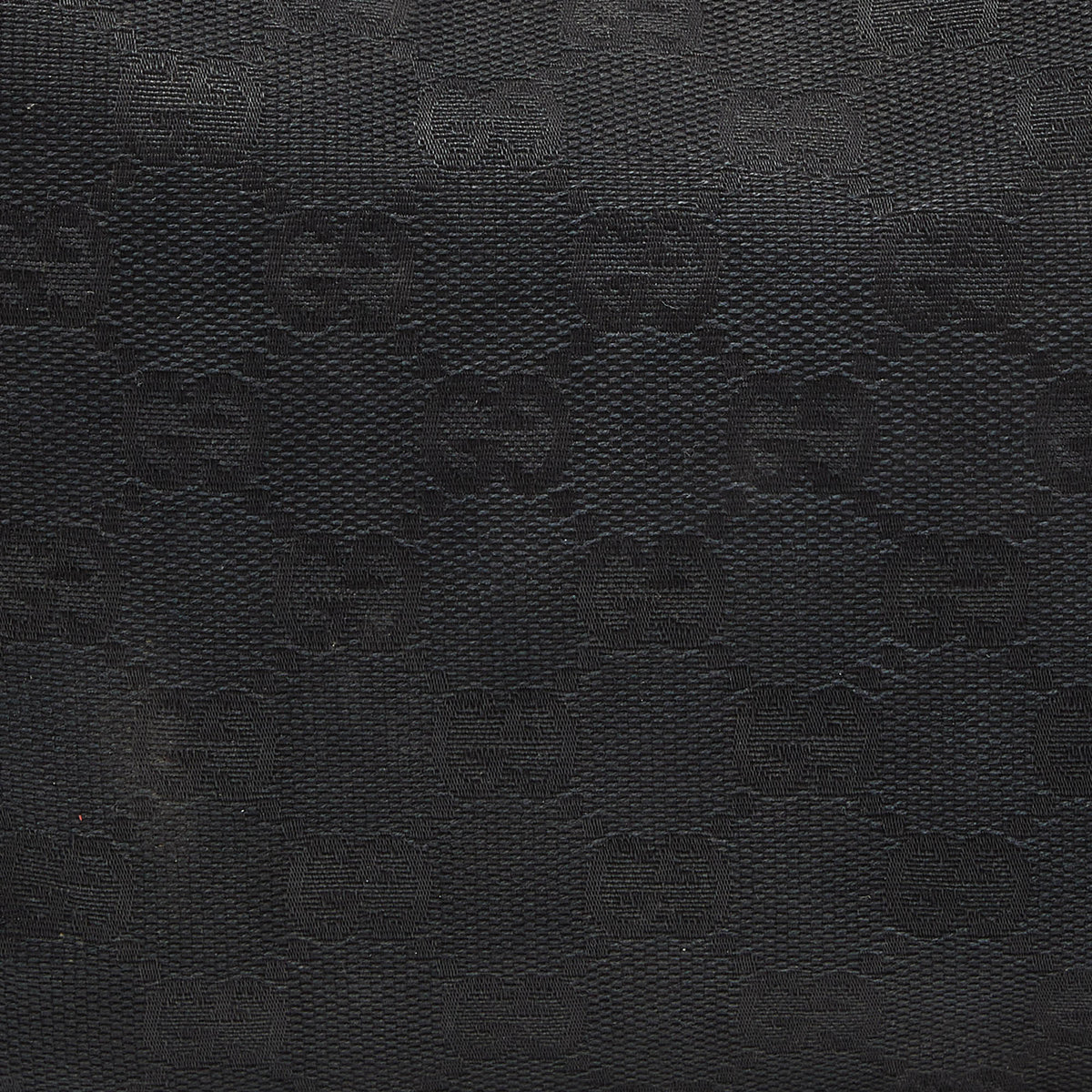 GUCCI Black GG Canvas and Leather Pochette