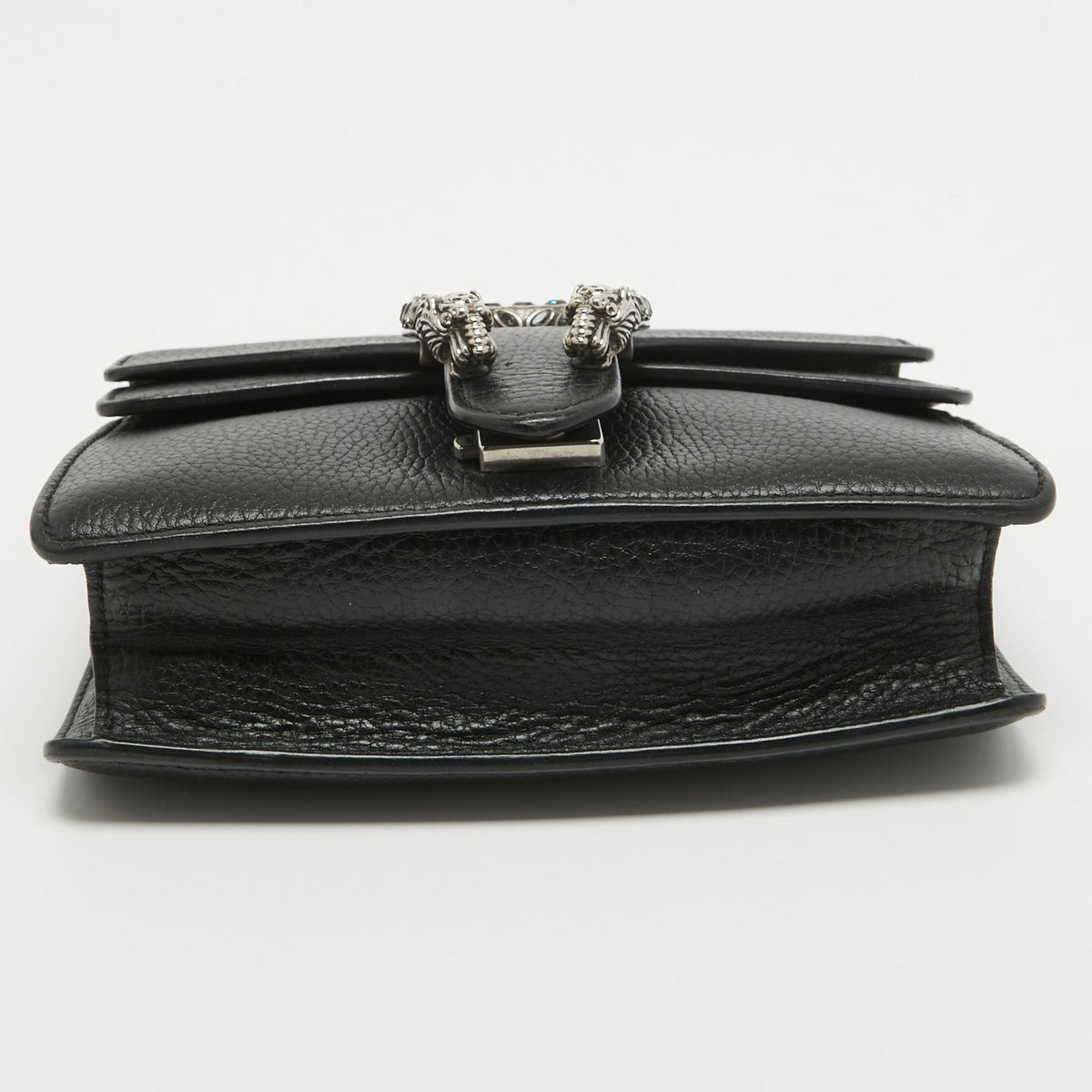 GUCCI Black Leather Mini Dionysus Shoulder Bag