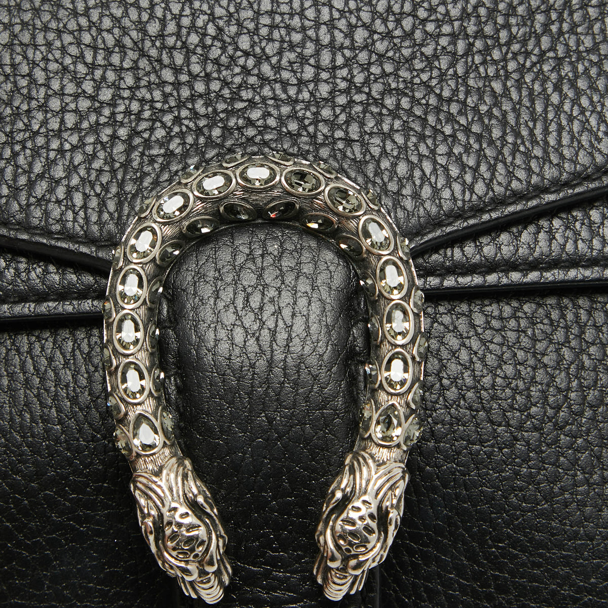 GUCCI Black Leather Mini Dionysus Shoulder Bag