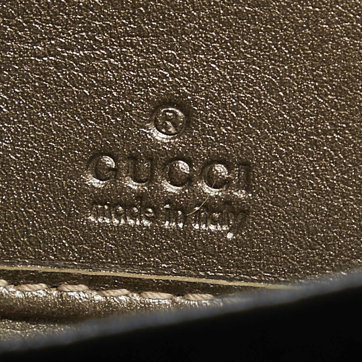 GUCCI Olive Green ssima Leather Zip Around Continental Wallet