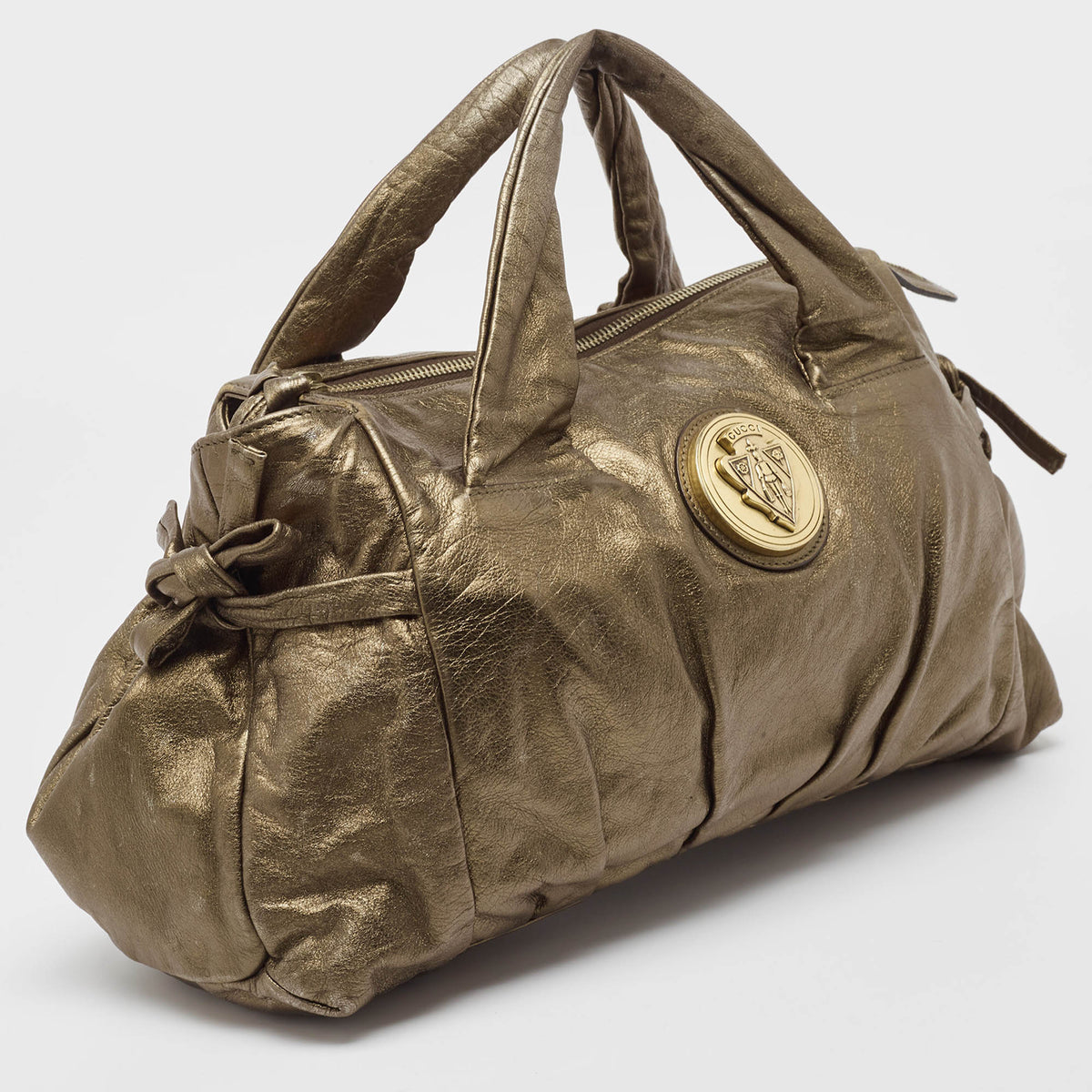 GUCCI Olive Green Leather Hysteria Tote