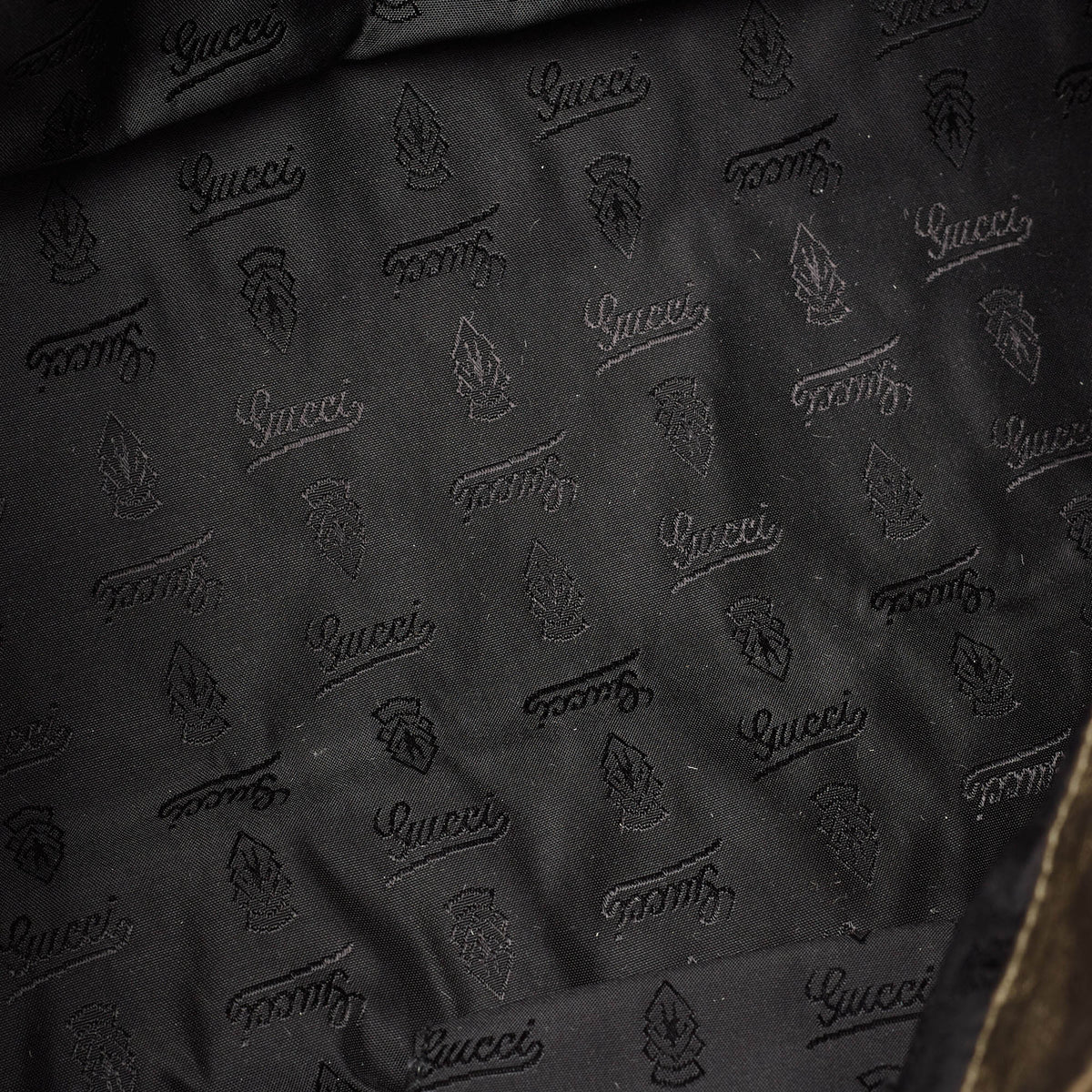 GUCCI Olive Green Leather Hysteria Tote