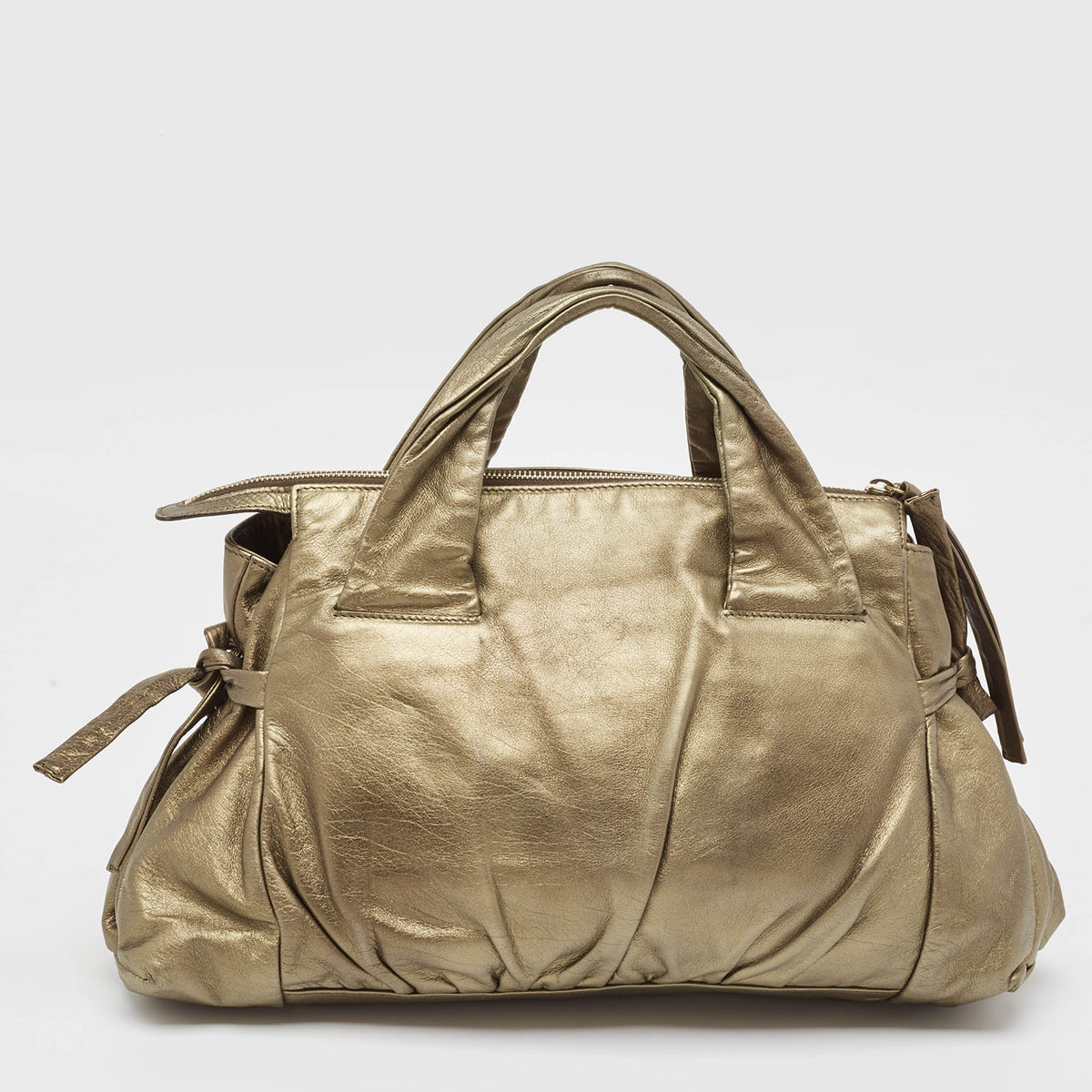 GUCCI Metallic Leather Hysteria Tote