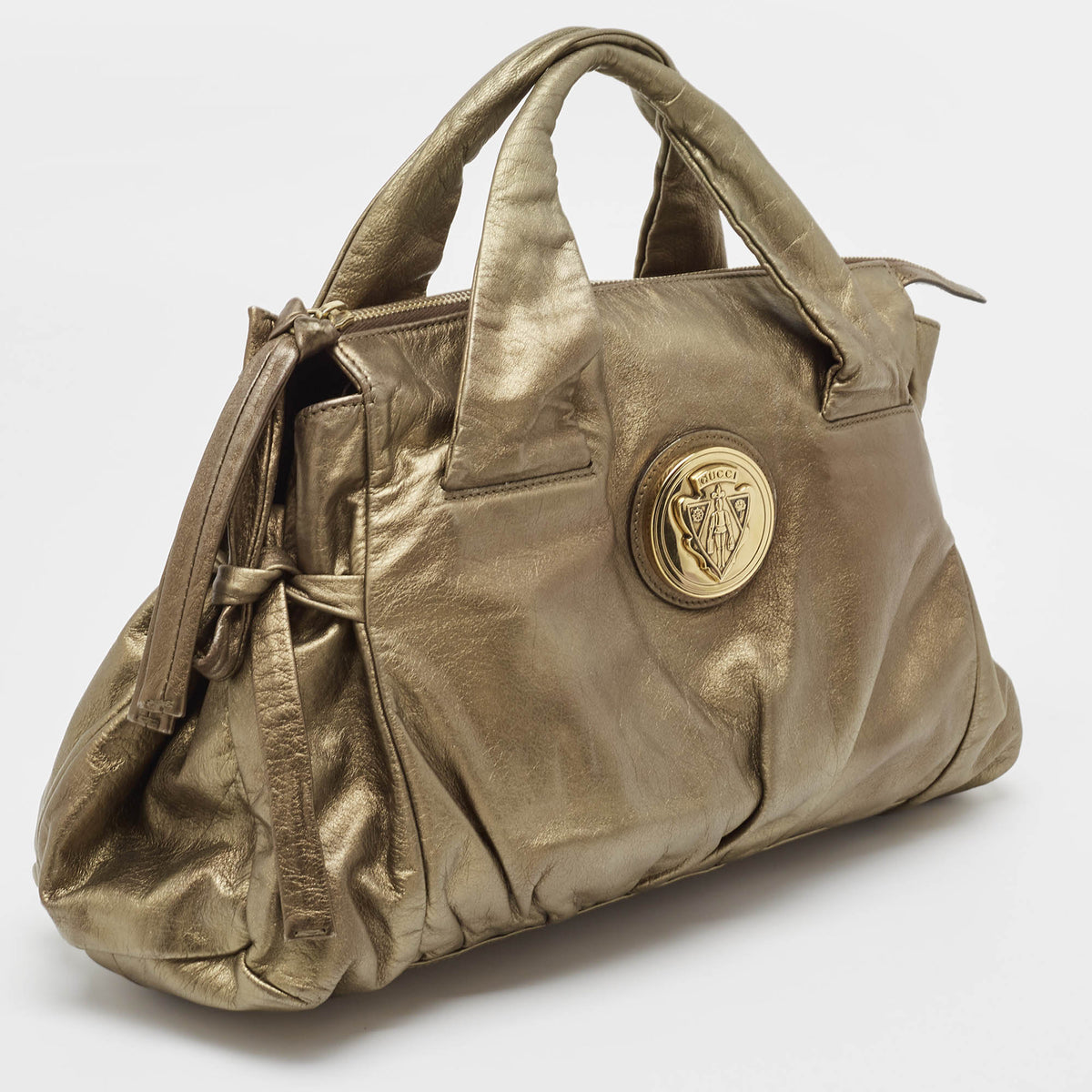 GUCCI Metallic Leather Hysteria Tote