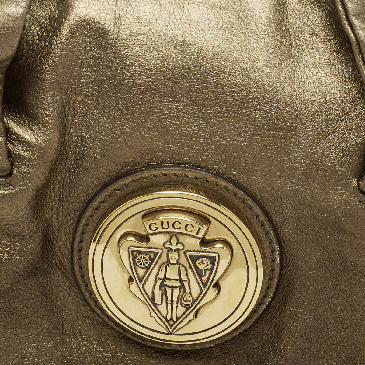 GUCCI Metallic Leather Hysteria Tote