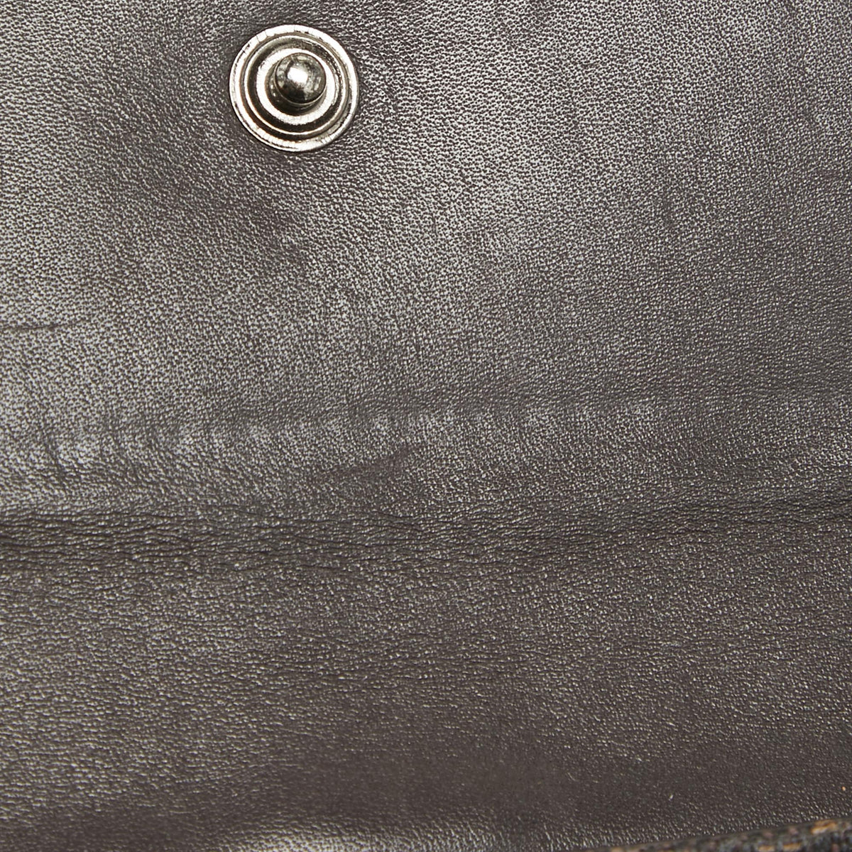 GUCCI Dark Brown GG Canvas and Leather Jackie Continental Wallet