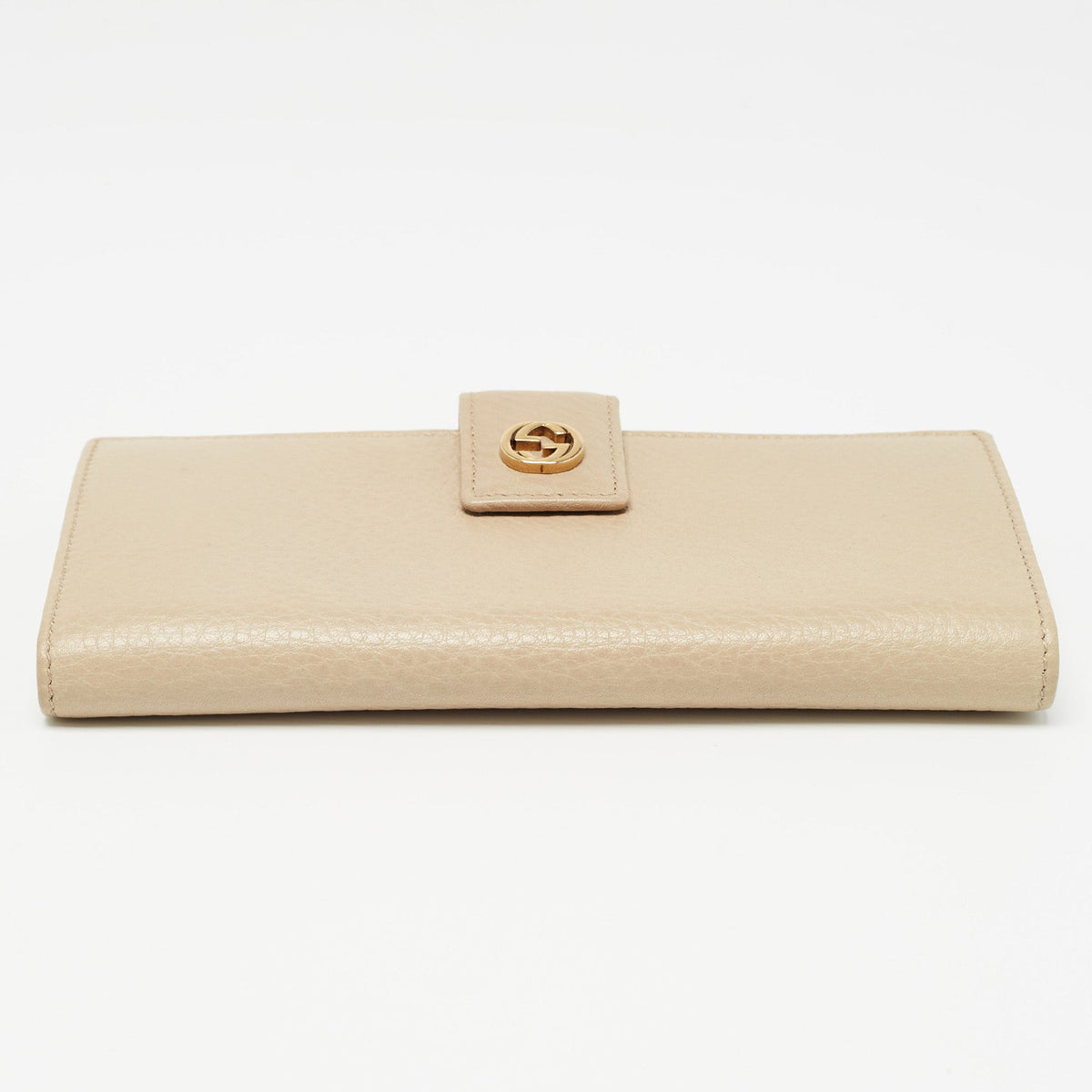 GUCCI Beige Leather Interlocking G Wallet