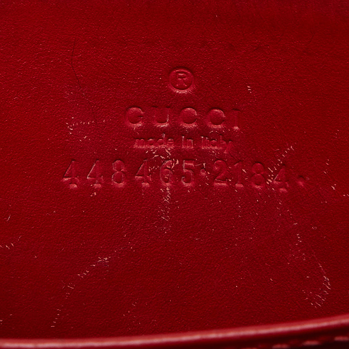 GUCCI Red Ghost Skul Leather Zip Around Wallet