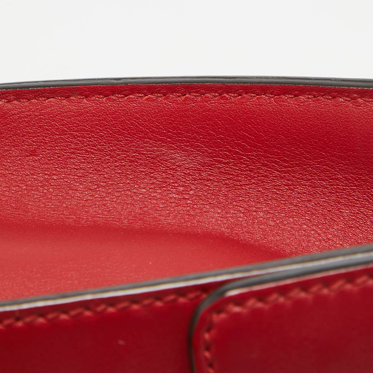 GUCCI Red Leather Small Padlock Shoulder Bag