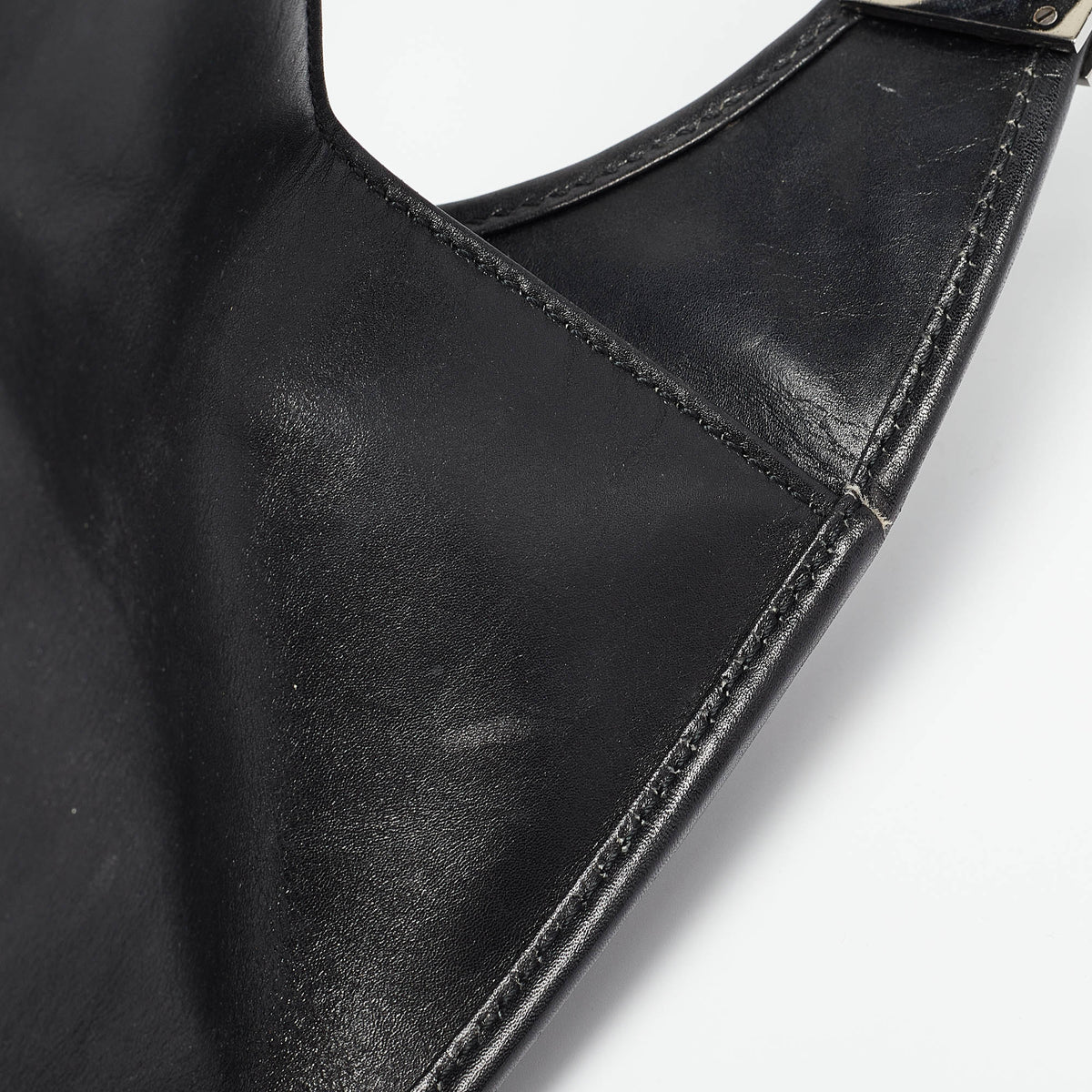 GUCCI Black Leather Jackie Tote