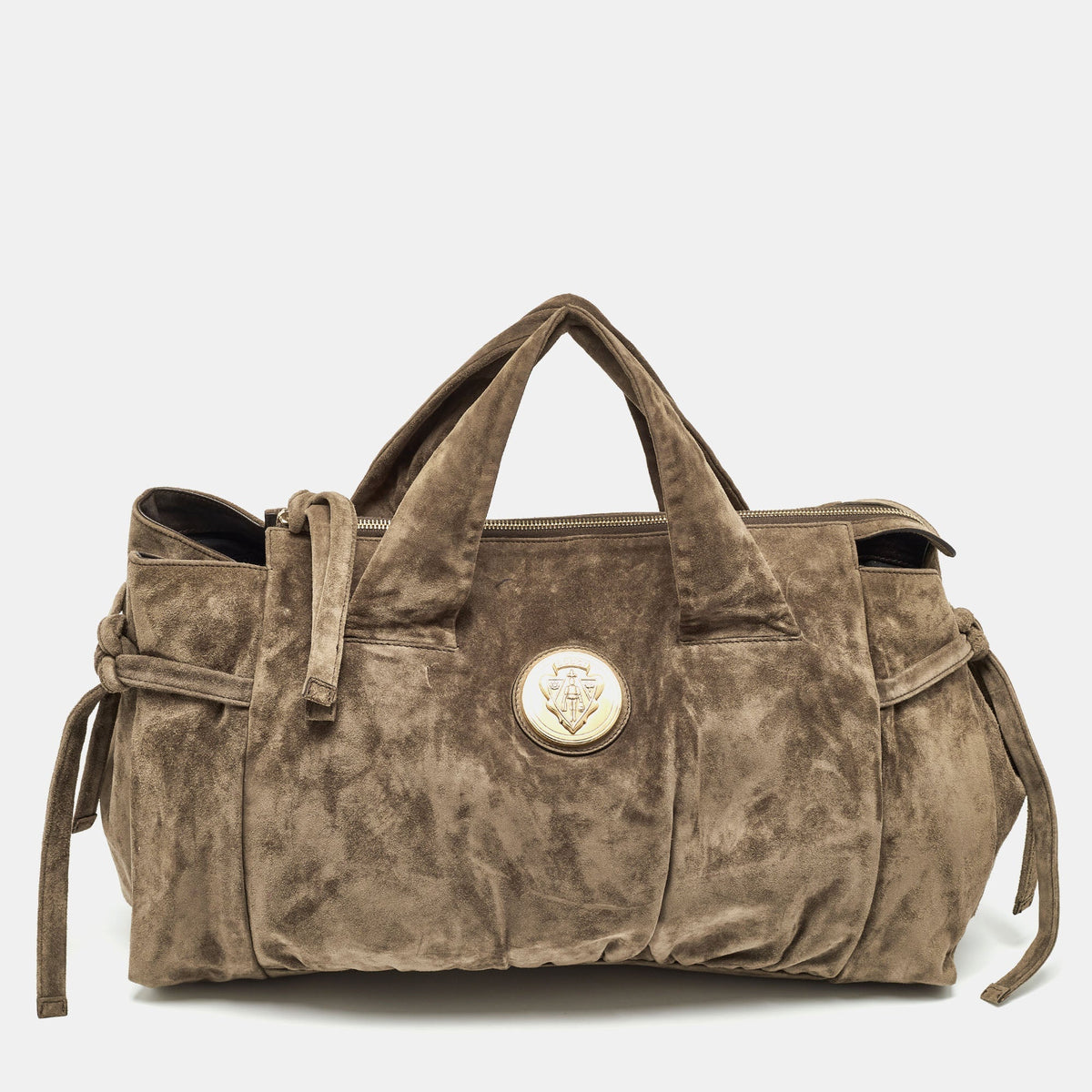 GUCCI Olive Green Suede Hysteria Tote