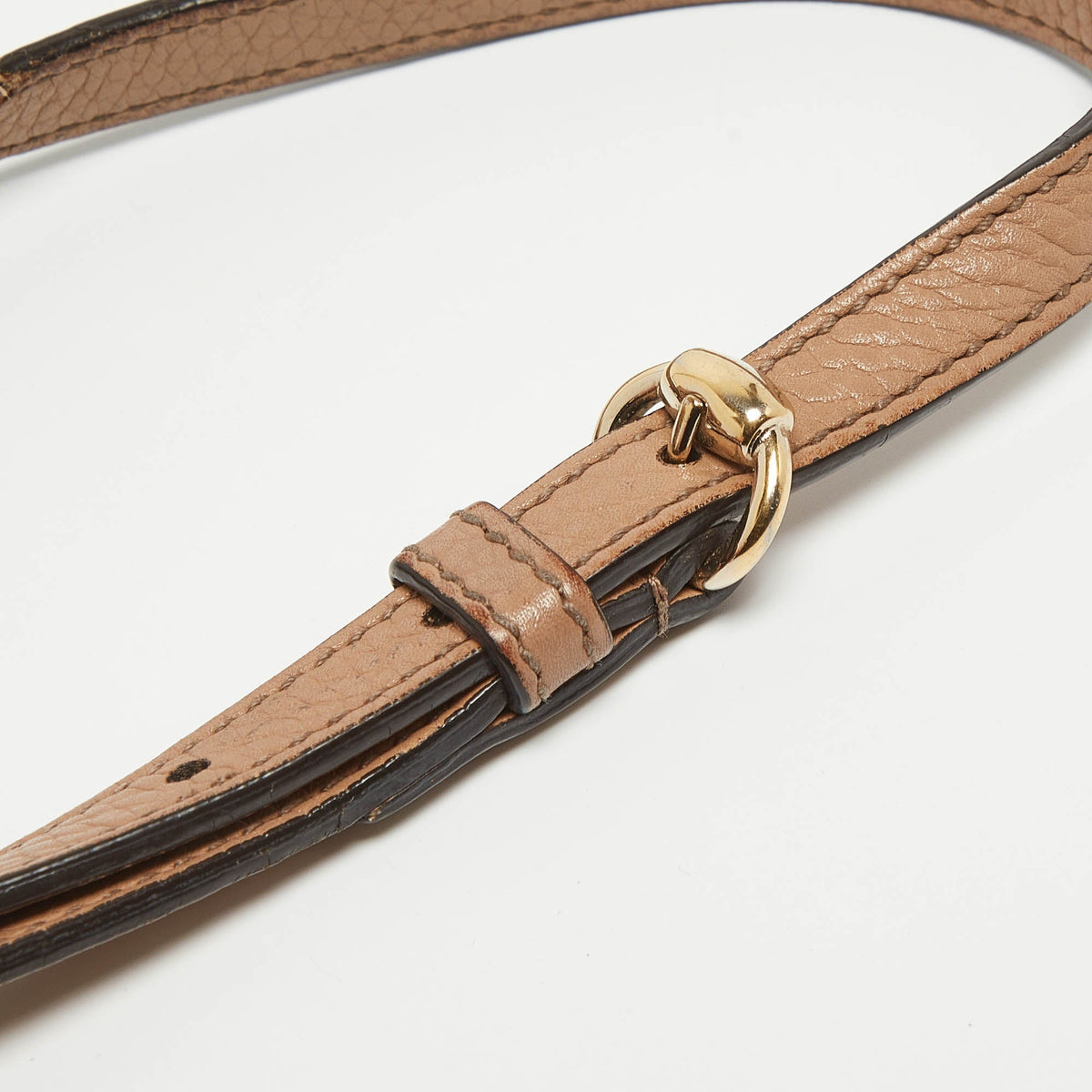 GUCCI Beige Leather Small Soho Disco Crossbody Bag