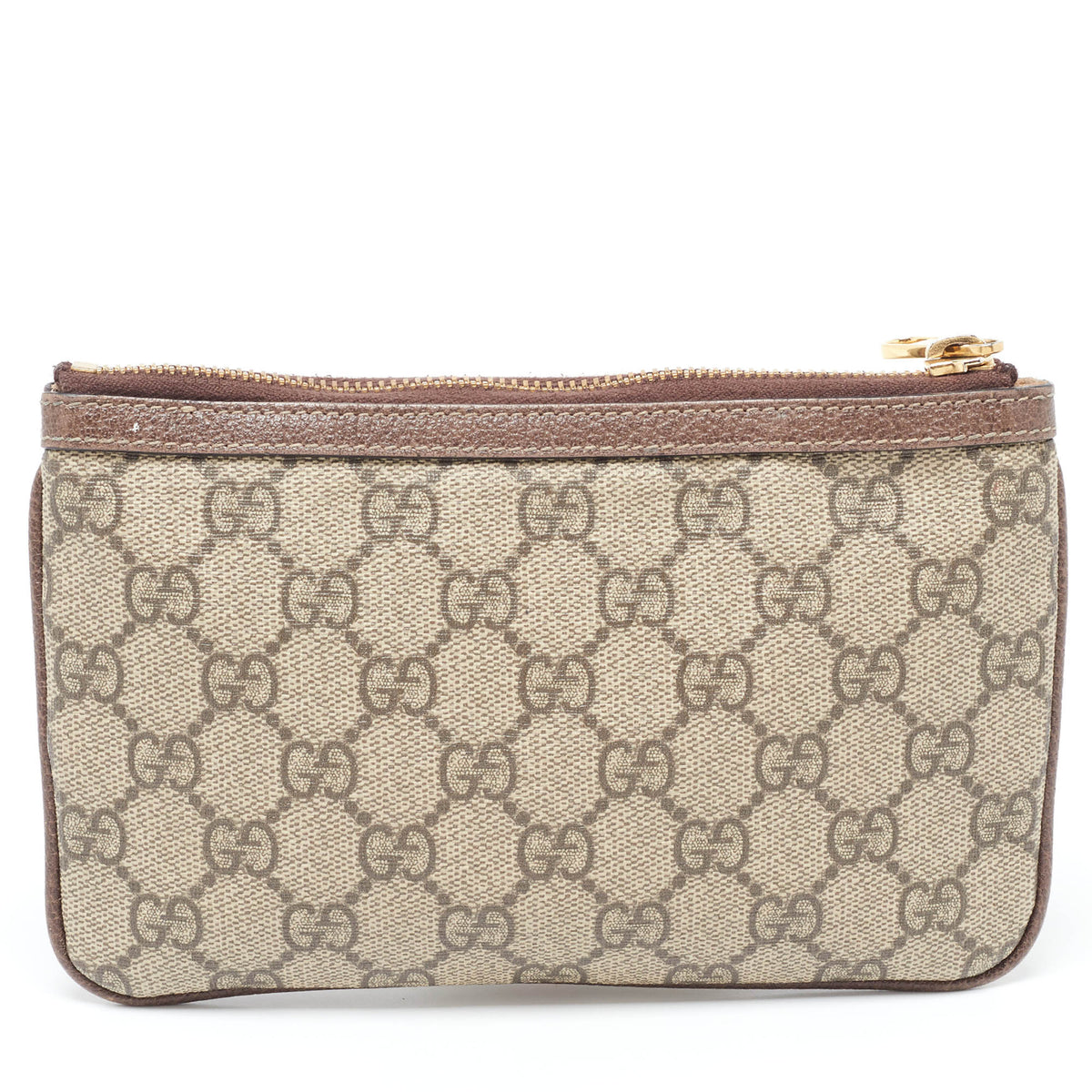 GUCCI Brown/Beige GG Supreme Canvas Ophidia Pouch