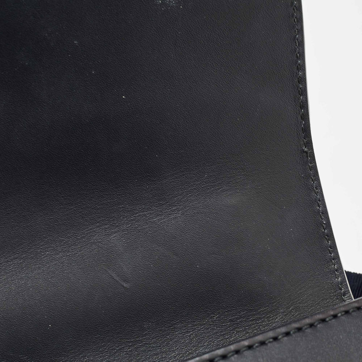 GUCCI Black Leather Mini Web Chain Sylvie Crossbody Bag