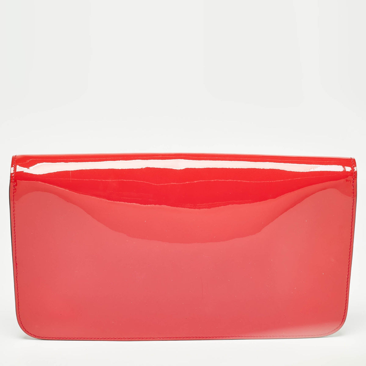 GUCCI Red Patent Leather Bright Bit Clutch