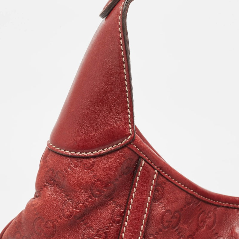 GUCCI Red ssima Leather 85th Anniversary Hobo