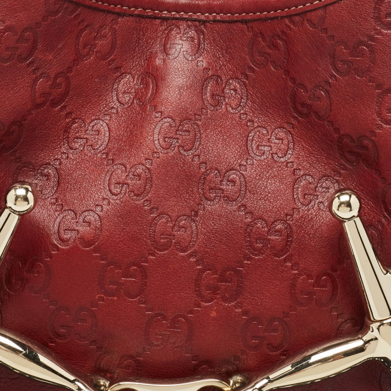 GUCCI Red ssima Leather 85th Anniversary Hobo