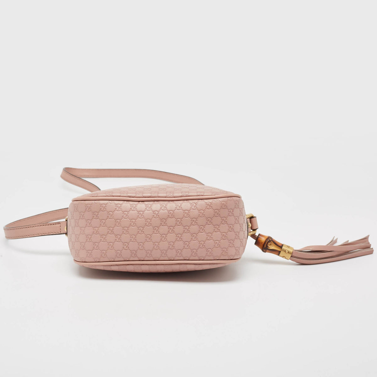 GUCCI Pink Micro ssima Leather Sunshine Disco Crossbody Bag