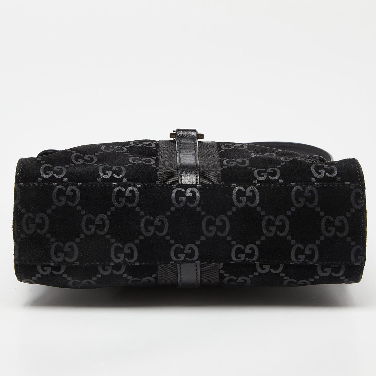 GUCCI Black Suede and Leather Jackie O Bag